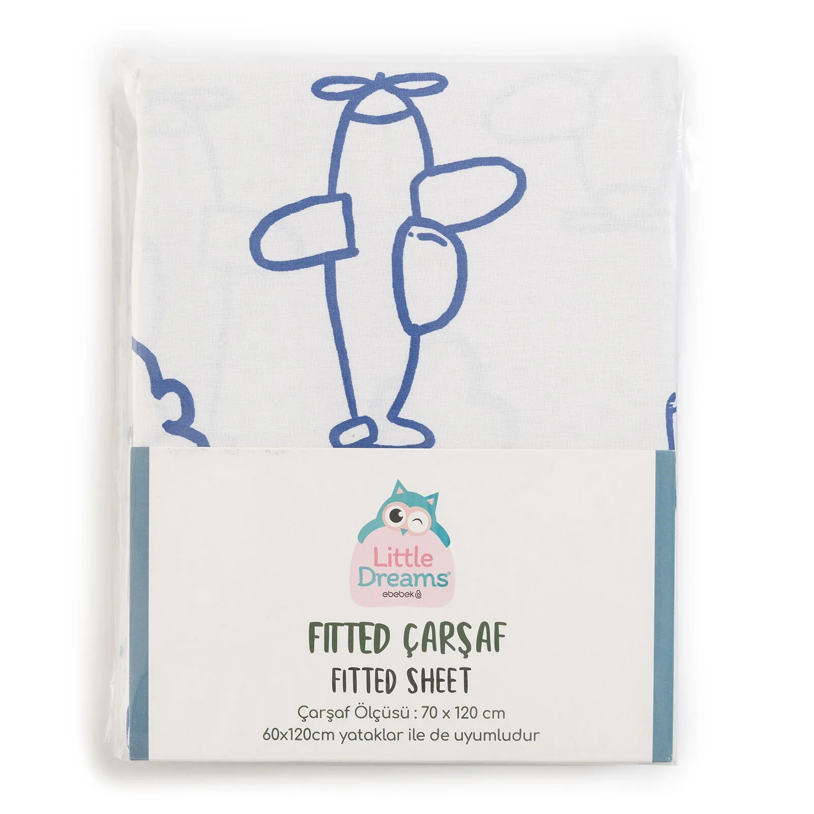 Little Dreams Baby Boy Crib Sheet - Blue - Image 8