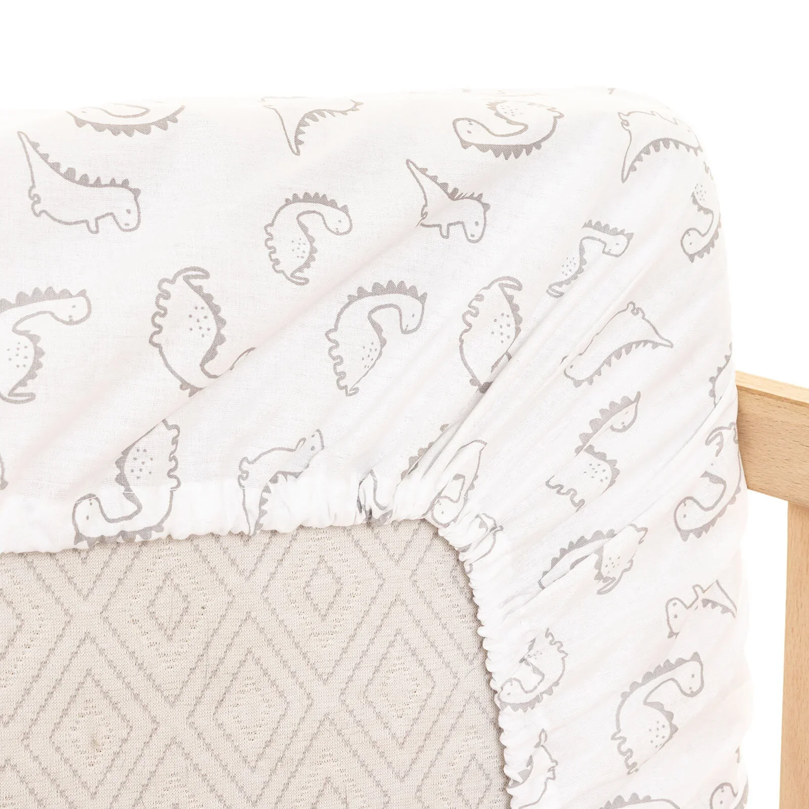 Little Dreams Boy Baby Crib Sheet - Grey - Image 5
