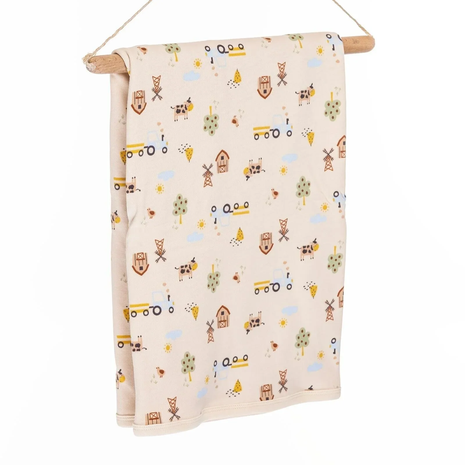 Little Dreams Boys 100% Cotton Blanket 80x80 cm - Ecru - Image 3