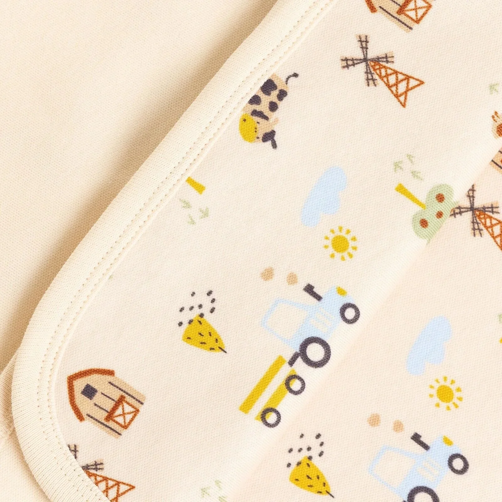 Little Dreams Boys 100% Cotton Blanket 80x80 cm - Ecru - Image 6