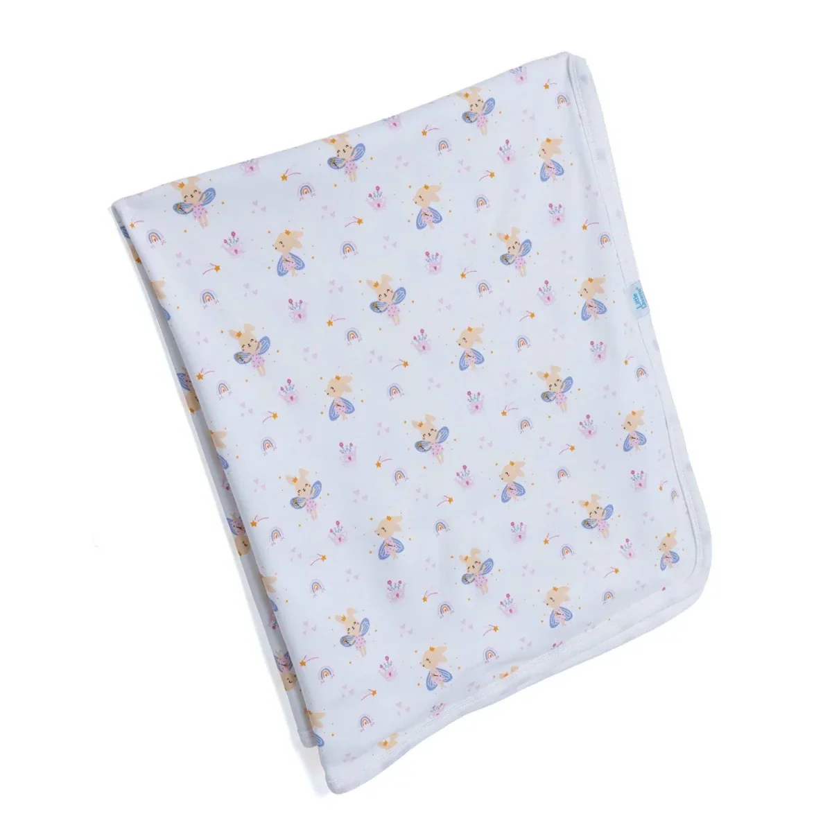 Little Dreams Girls Cotton Jersey Blankets - Ecru - Image 2