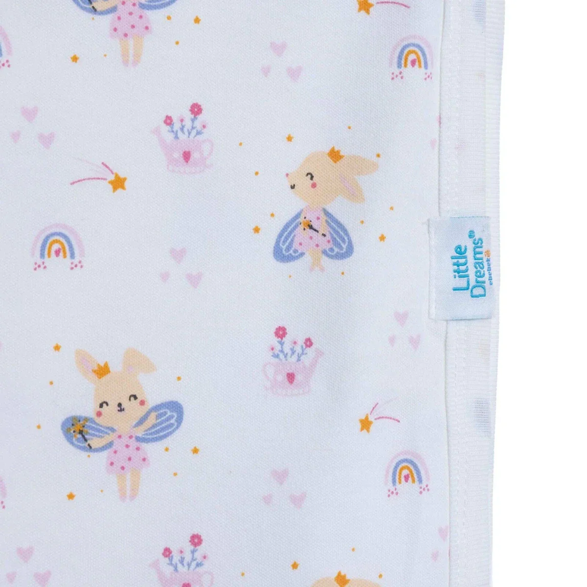 Little Dreams Girls Cotton Jersey Blankets - Ecru - Image 5