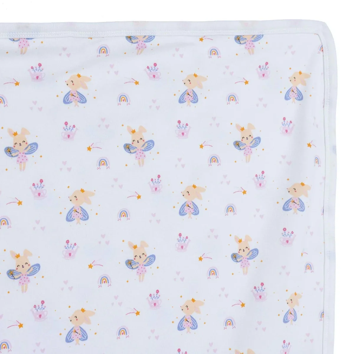 Little Dreams Girls Cotton Jersey Blankets - Ecru - Image 7