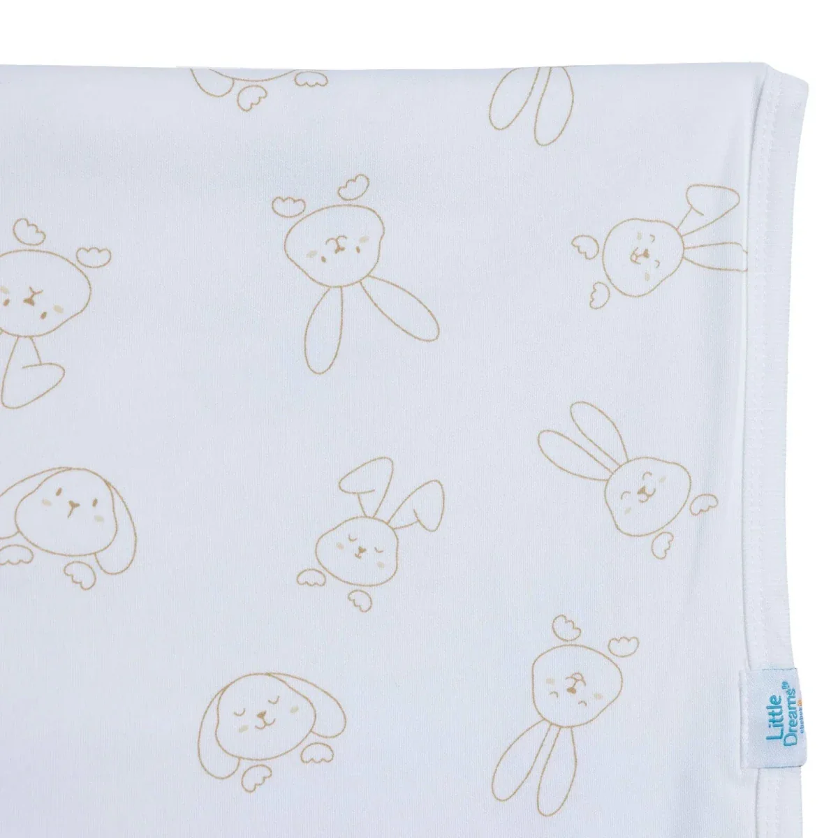 Little Dreams Girls Cotton Jersey Blankets - Ecru - Image 4