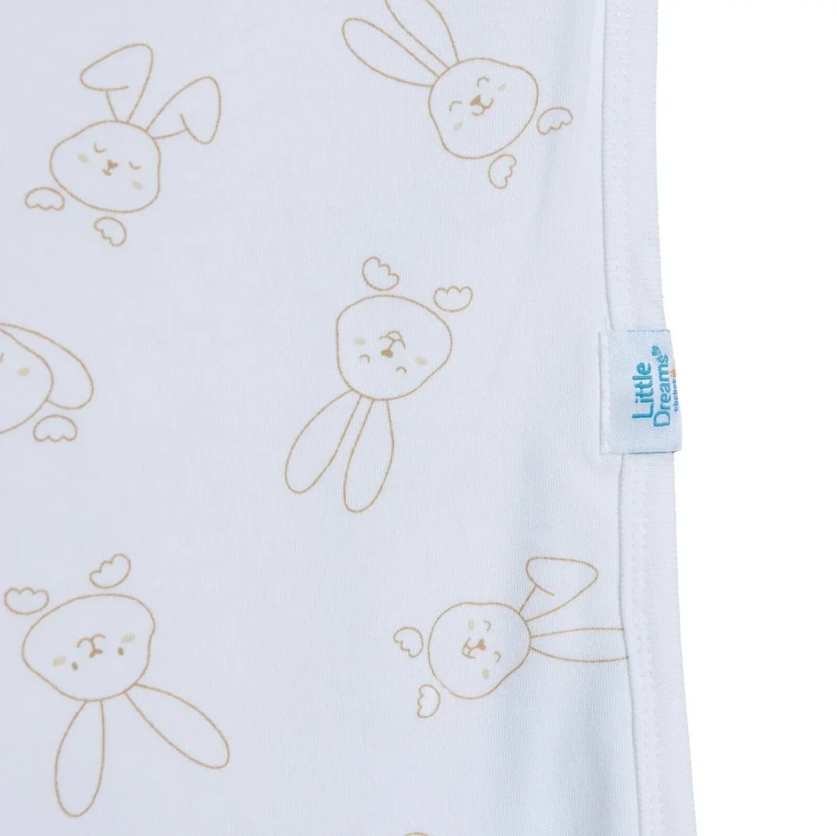 Little Dreams Girls Cotton Jersey Blankets - Ecru - Image 5