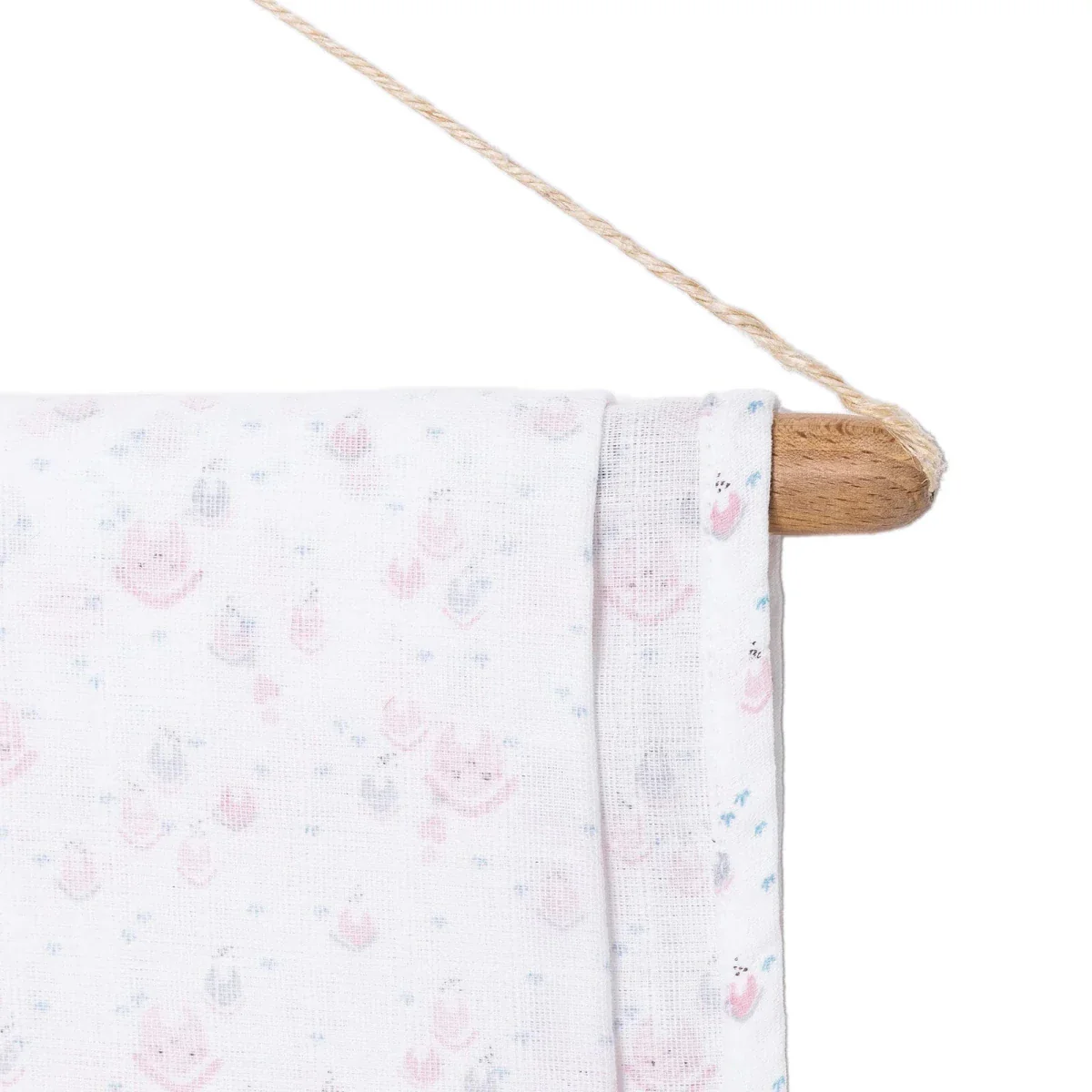 Little Dreams Muslin Blanket Girls - Pink - Image 6