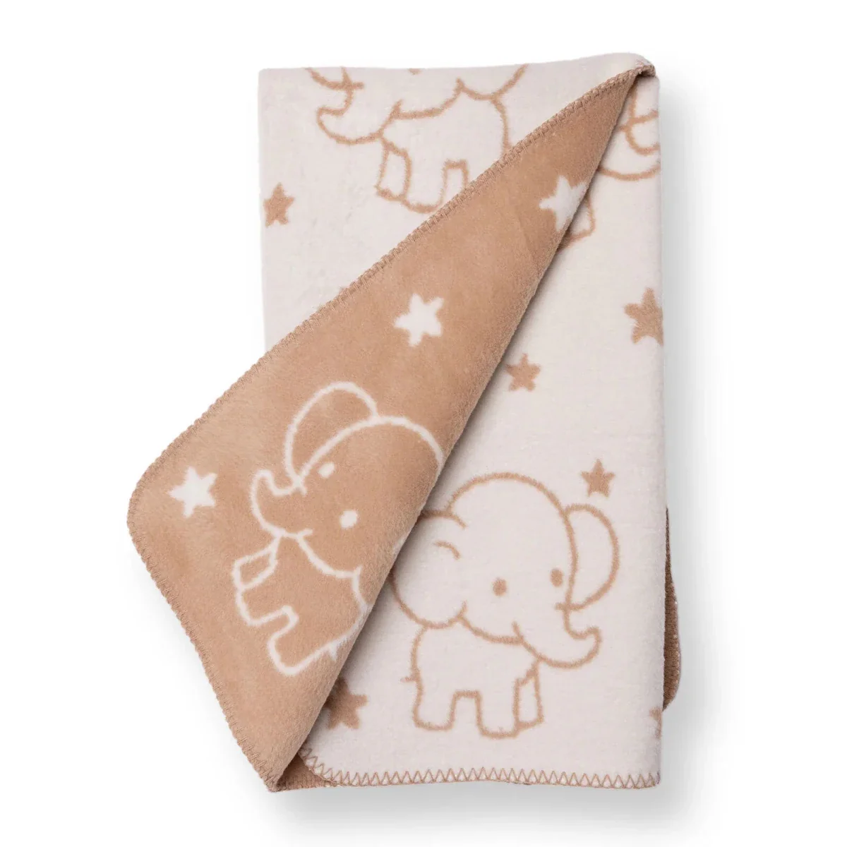 Little Dreams Unisex Blanket Animal Print - Light Brown - Image 2