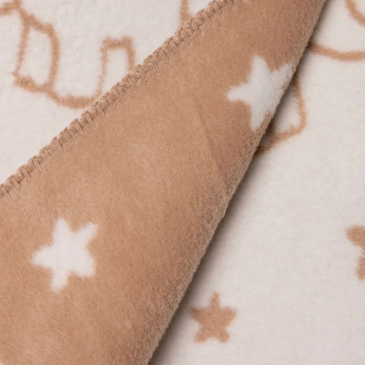 Little Dreams Unisex Blanket Animal Print - Light Brown - Image 5