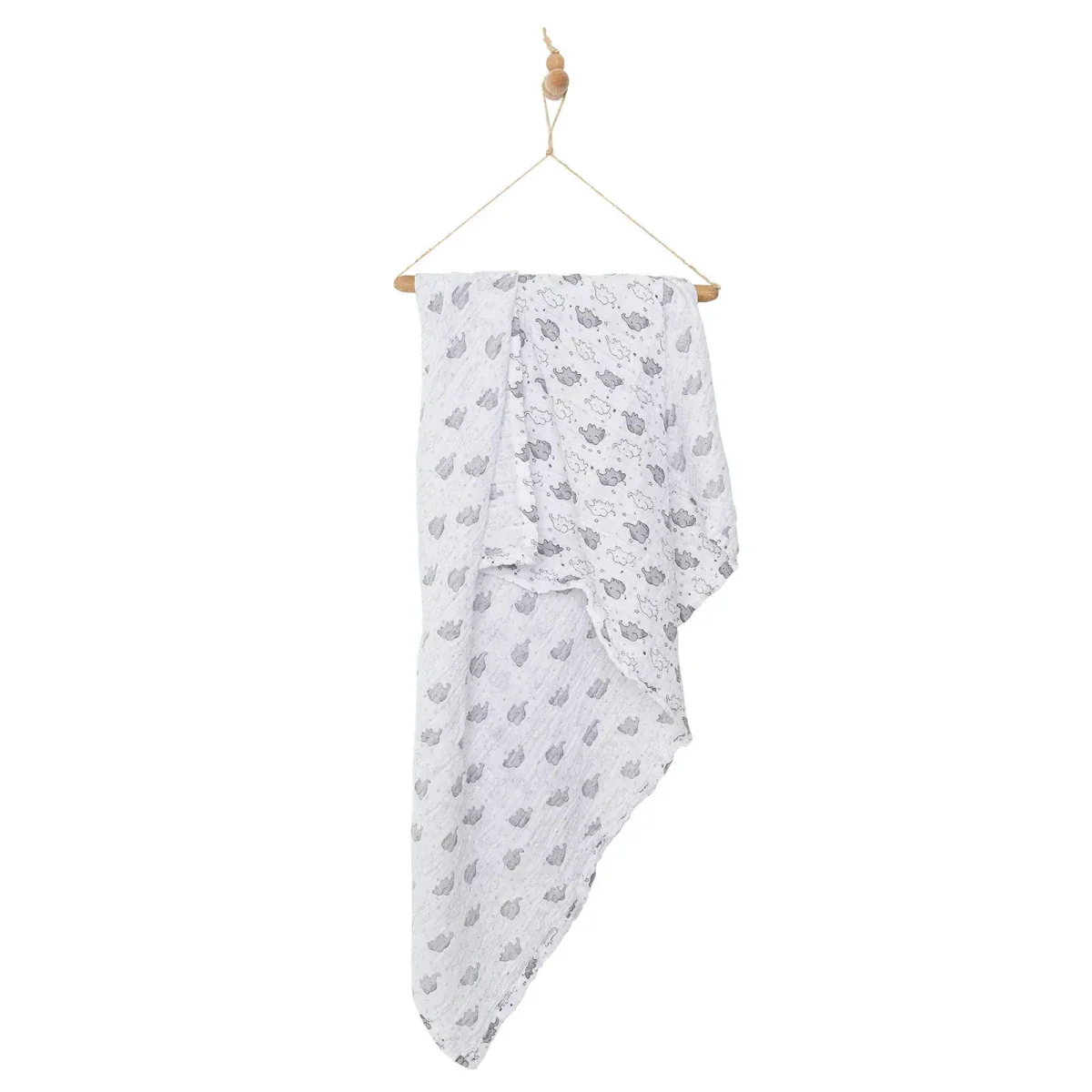 Little Dreams Unisex Muslin Blanket - Ecru - Image 7