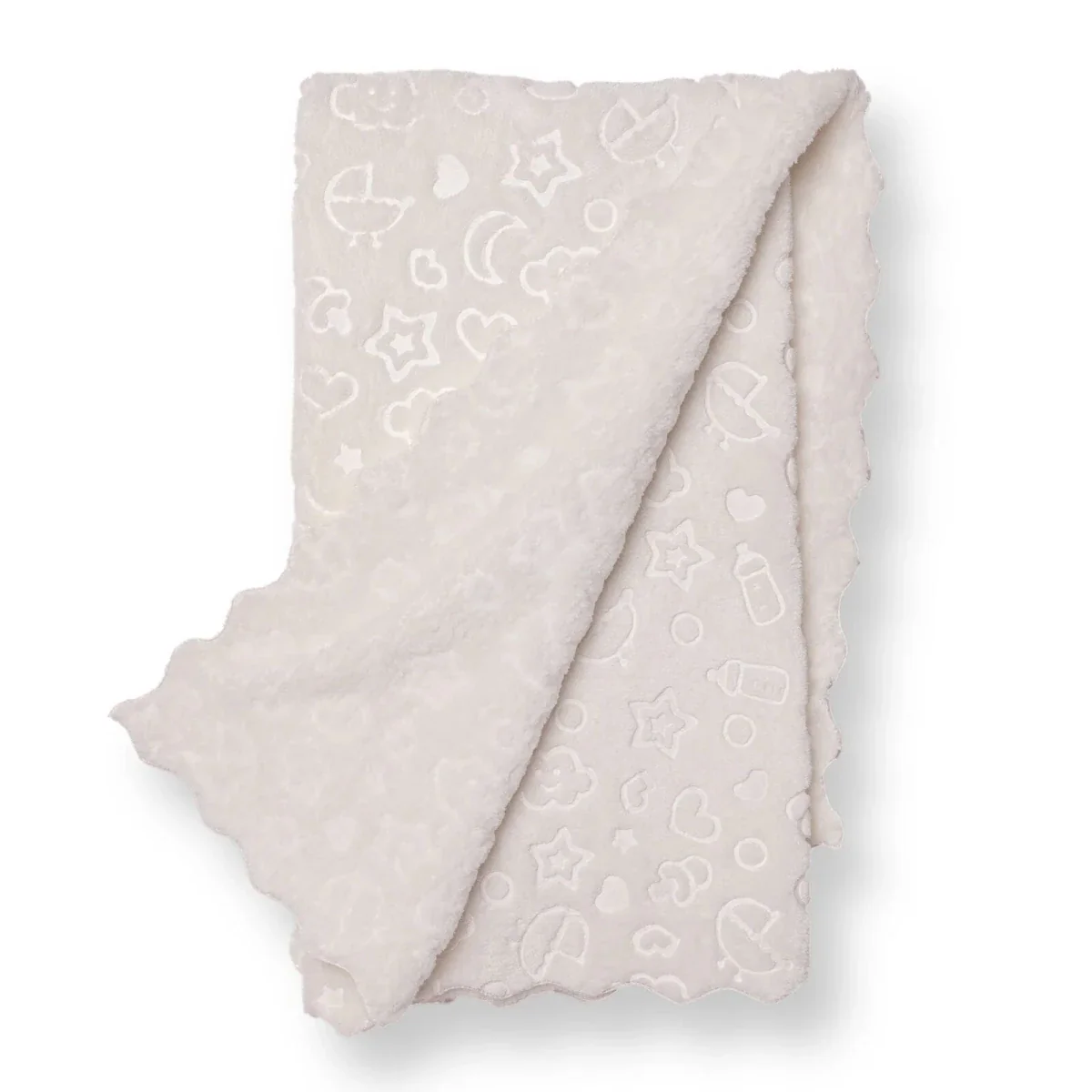 Little Dreams Unisex Plush Blankets - Ecru - Image 2
