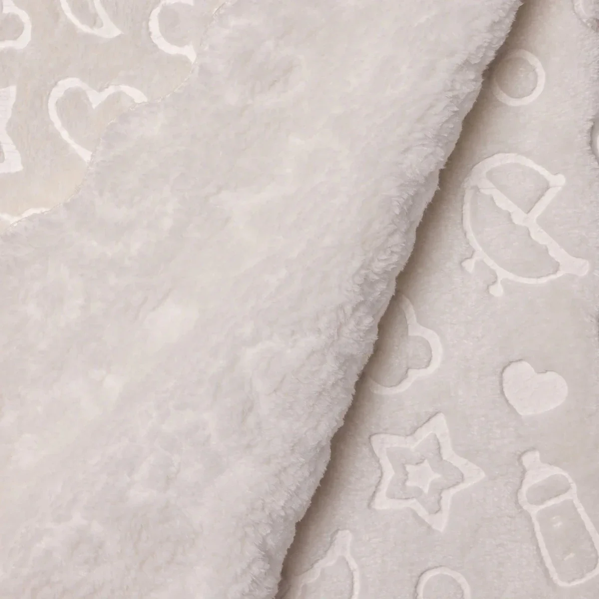 Little Dreams Unisex Plush Blankets - Ecru - Image 6