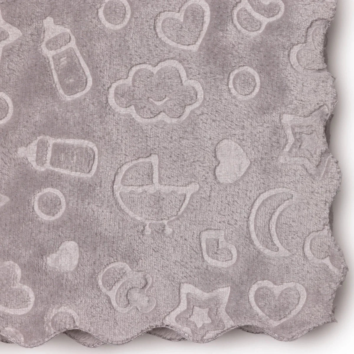 Little Dreams Unisex Plush Blankets - Grey - Image 5