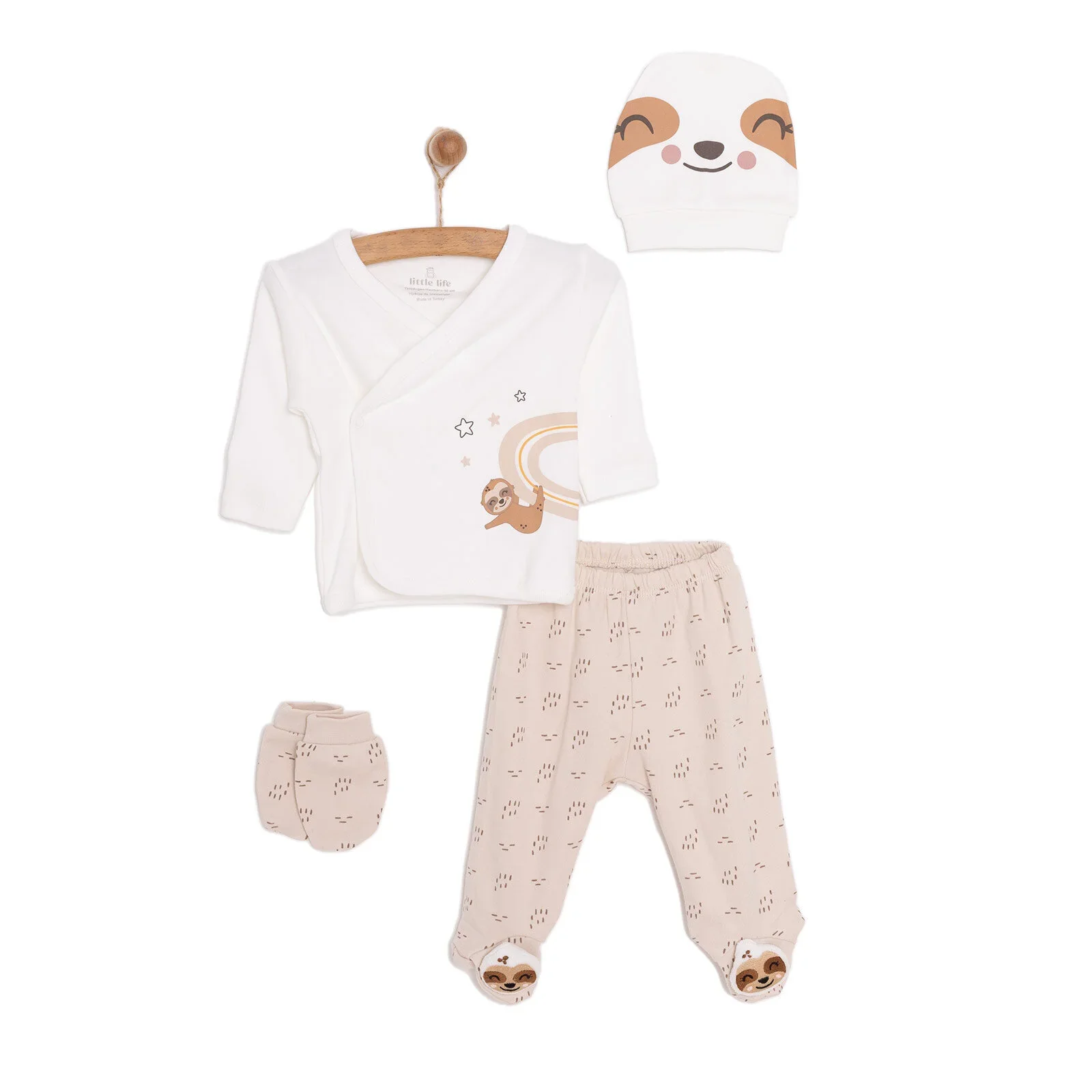 Little Life Baby Boy Newborn 5 Pcs Starter Set - Light Brown - Image 4