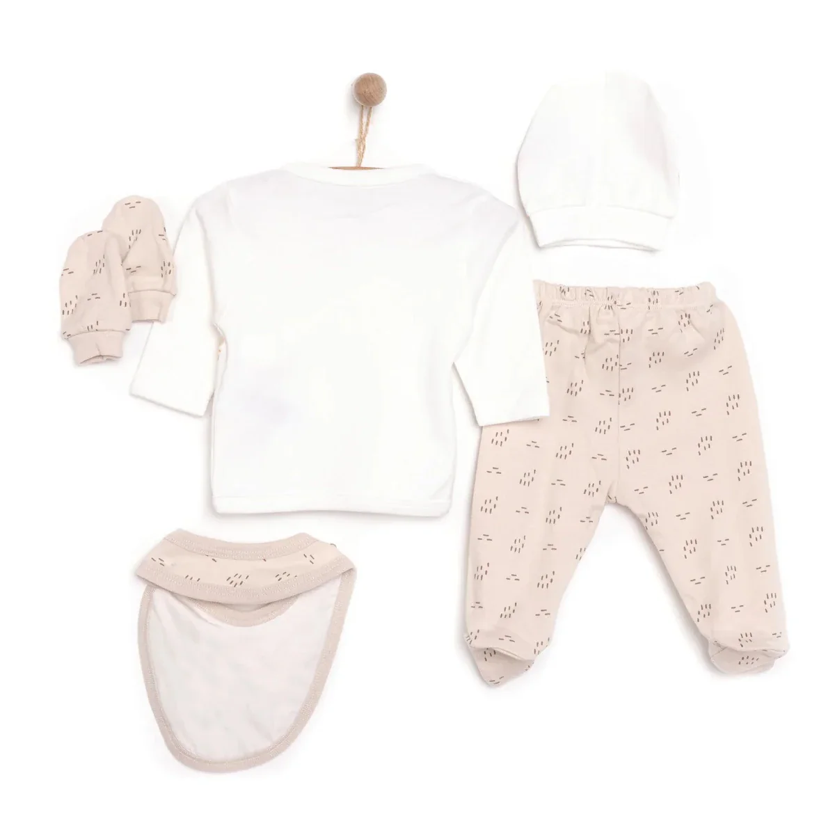 Little Life Boy 5 Piece Newborn Set - Light Brown - Image 2