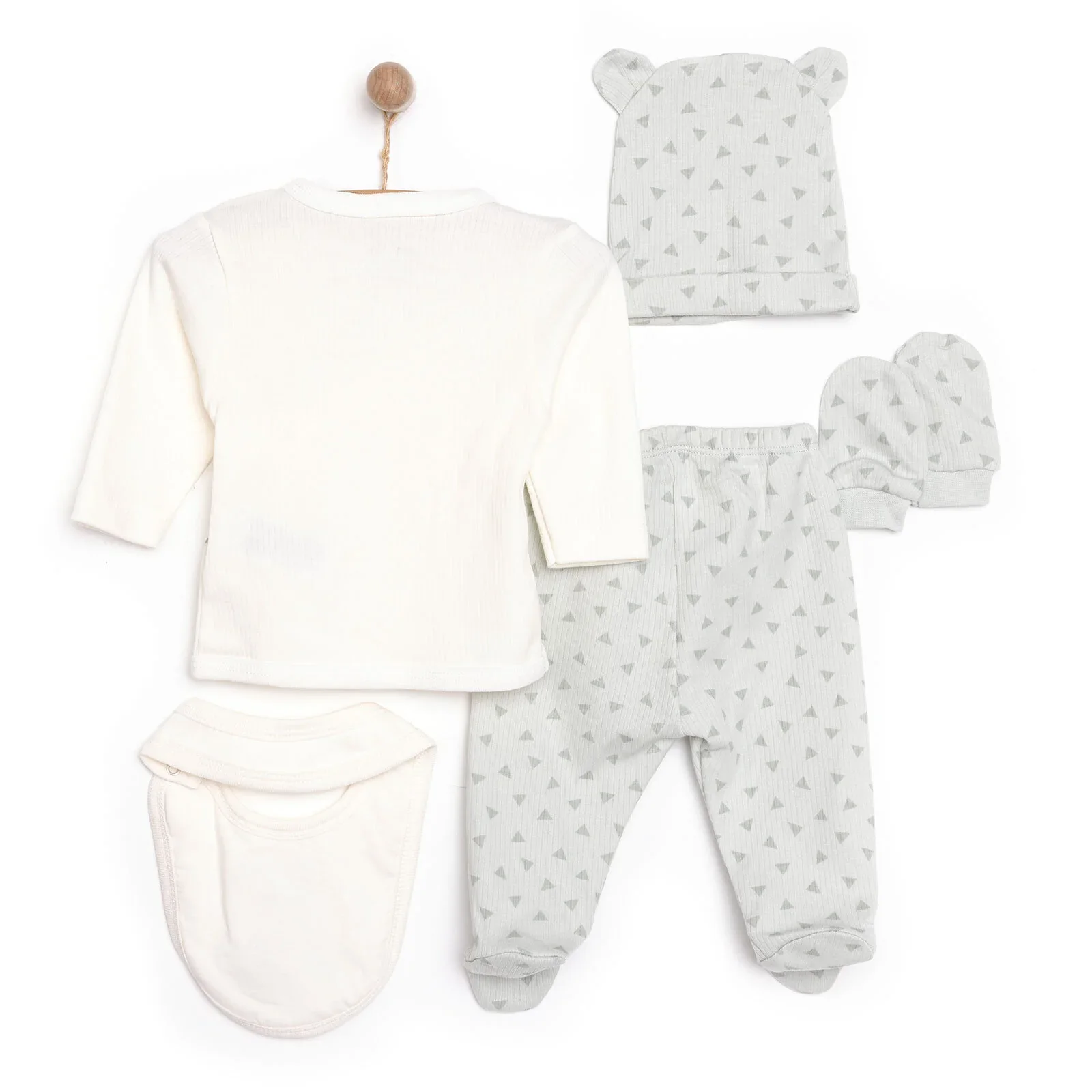 Little Life Unisex 5 Piece Newborn Set - Ecru - Image 2