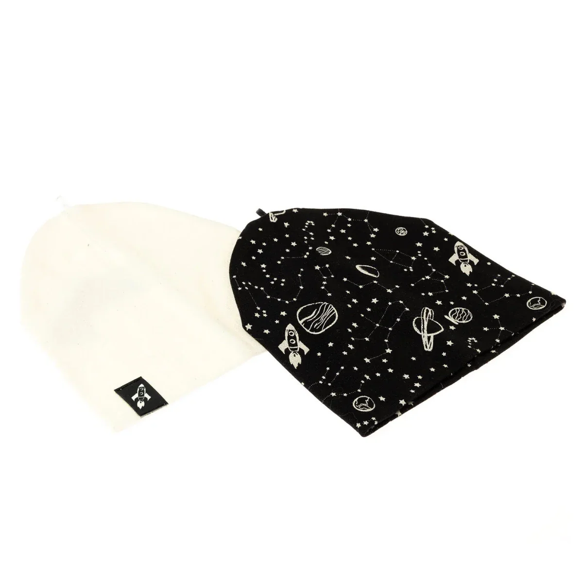 Little Plane Boys 2-Pack Hat Space - Black - Image 2
