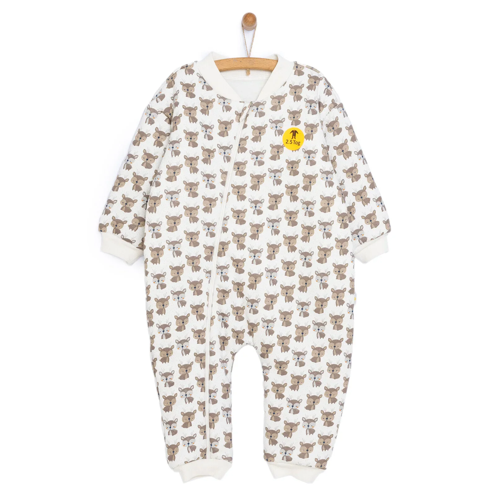 Little Plane Sleepsuit Baby Boy - Ecru - Image 2
