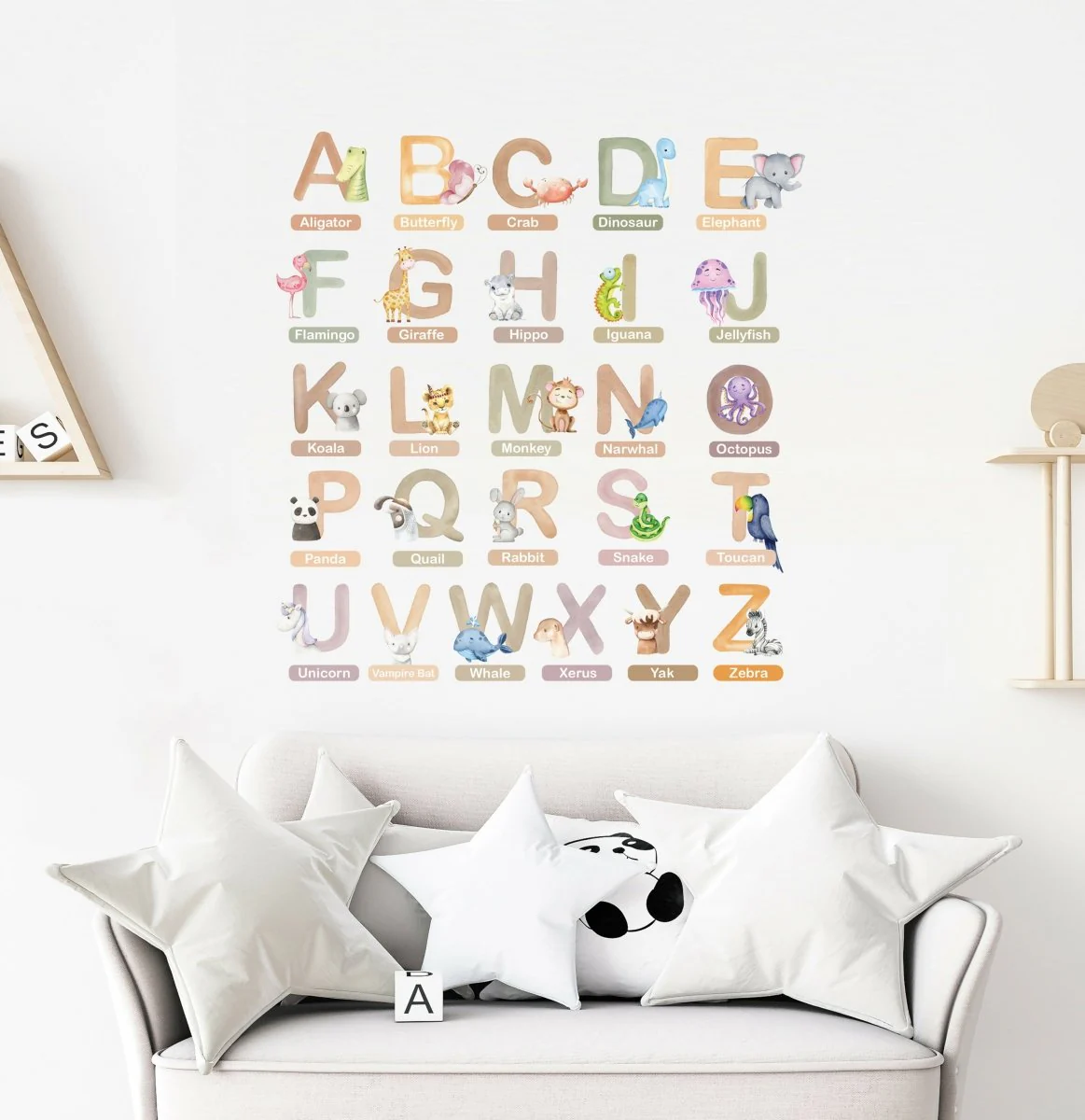Live Vida Alphabet Wall Stickers with Animal Figures 26 pcs - Image 4