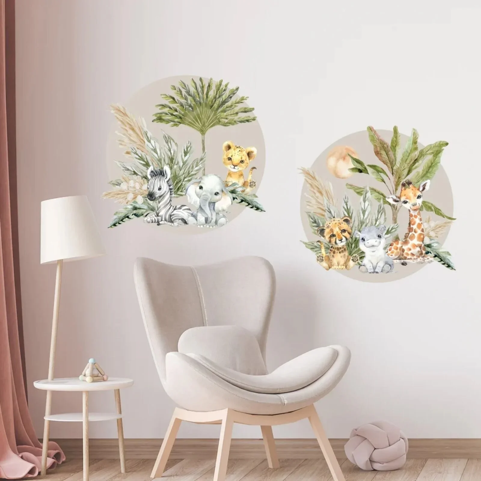 Live Vida Baby Safari Circle Wall Sticker 2 pcs - Image 2