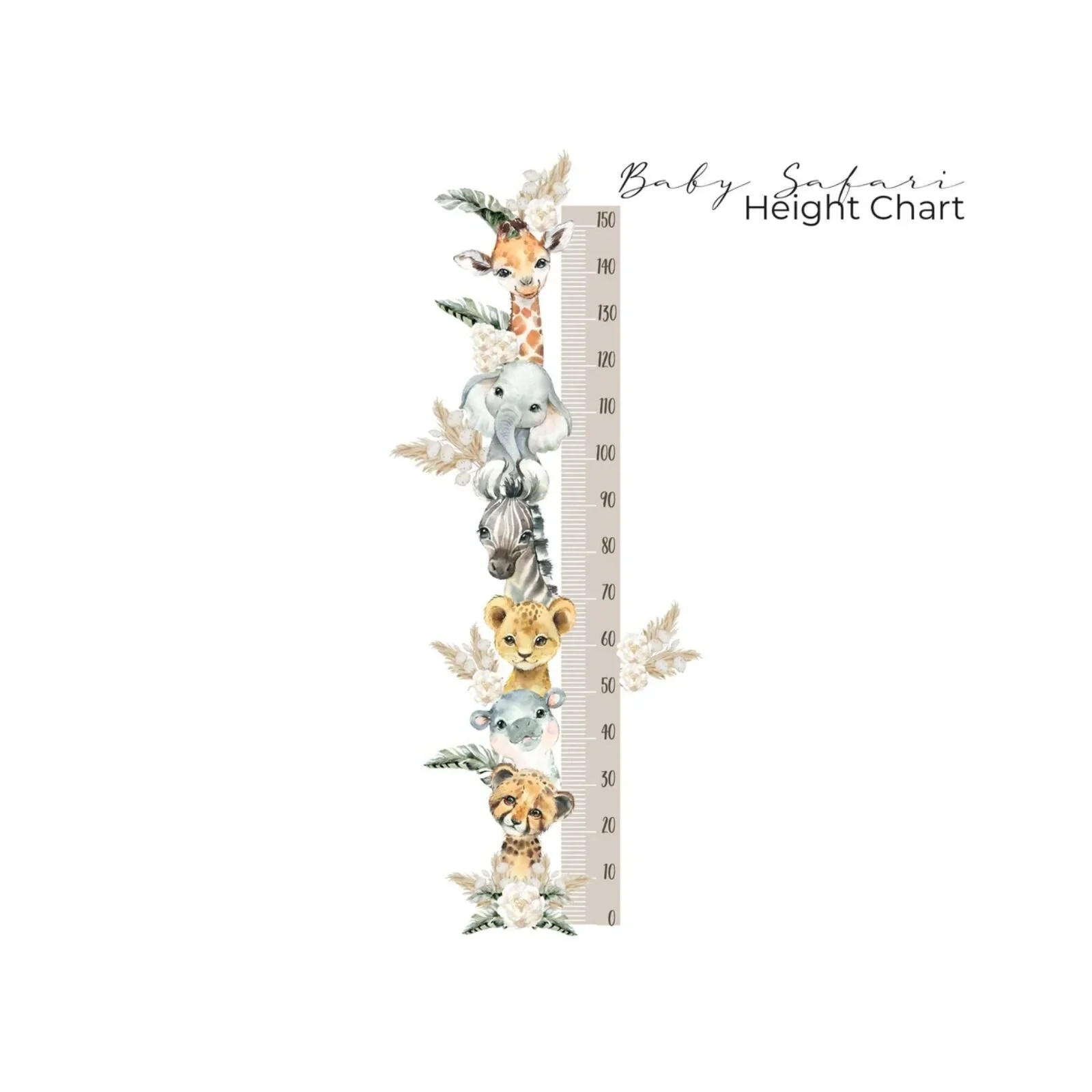 Live Vida Baby Safari Height Chart Sticker - Image 2