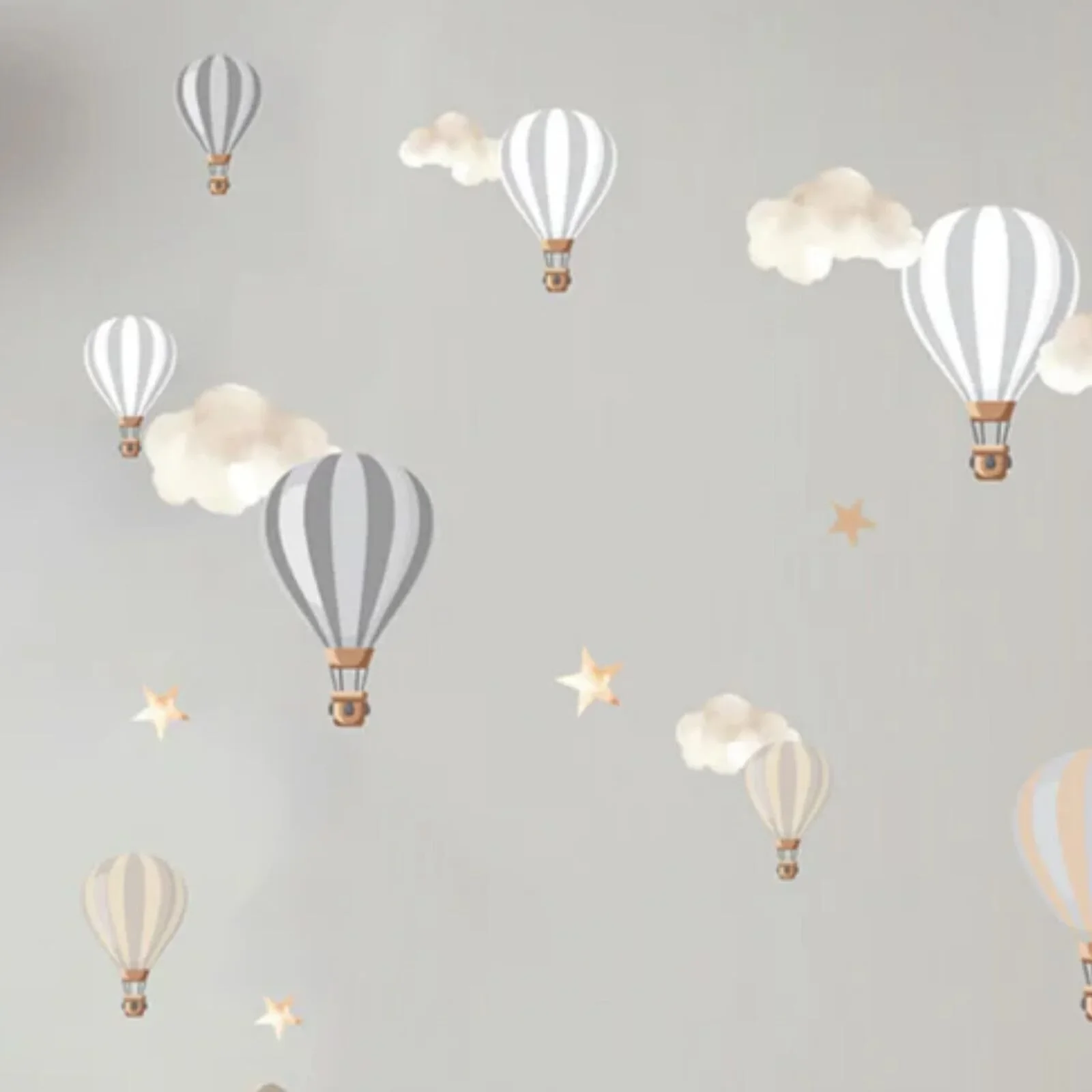 Live Vida Hot Air Balloons Wall Stickers A4 - Neutral - Image 3