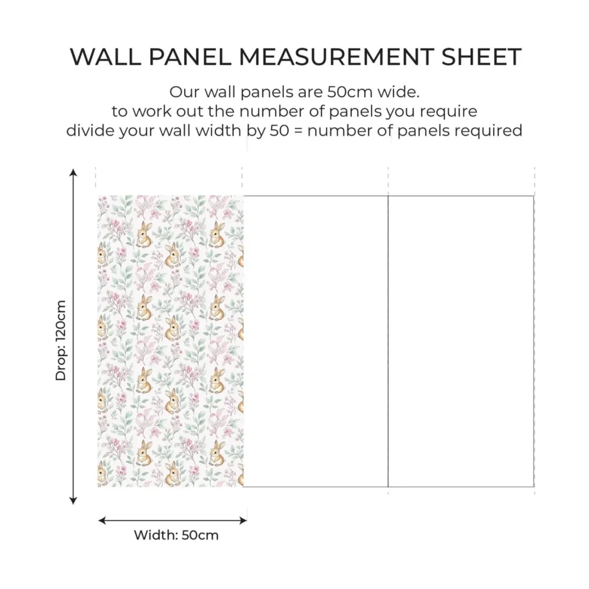 Live Vida Rabbits Mid Length Wall Drop - Pink - Image 3