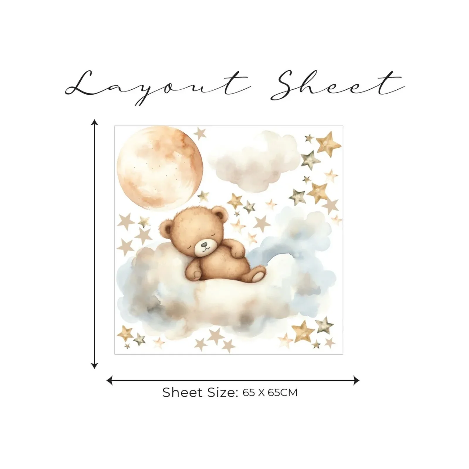 Live Vida Sleeping Bear Wall Sticker - Image 3