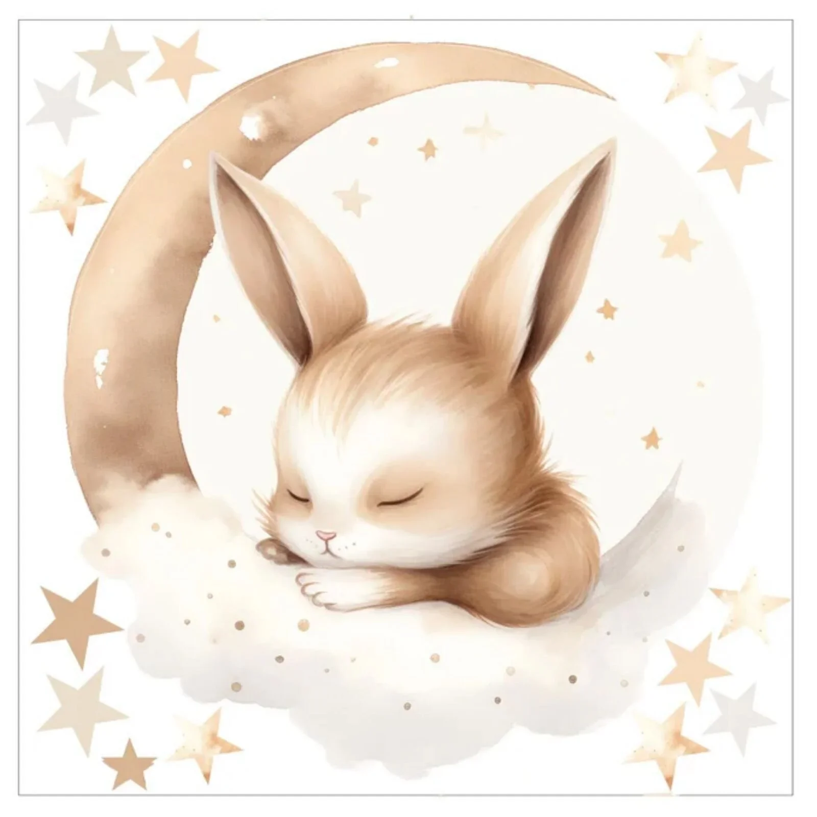 Live Vida Sleeping Bunnies Circle Wall Art Stickers 2 pcs - Image 2
