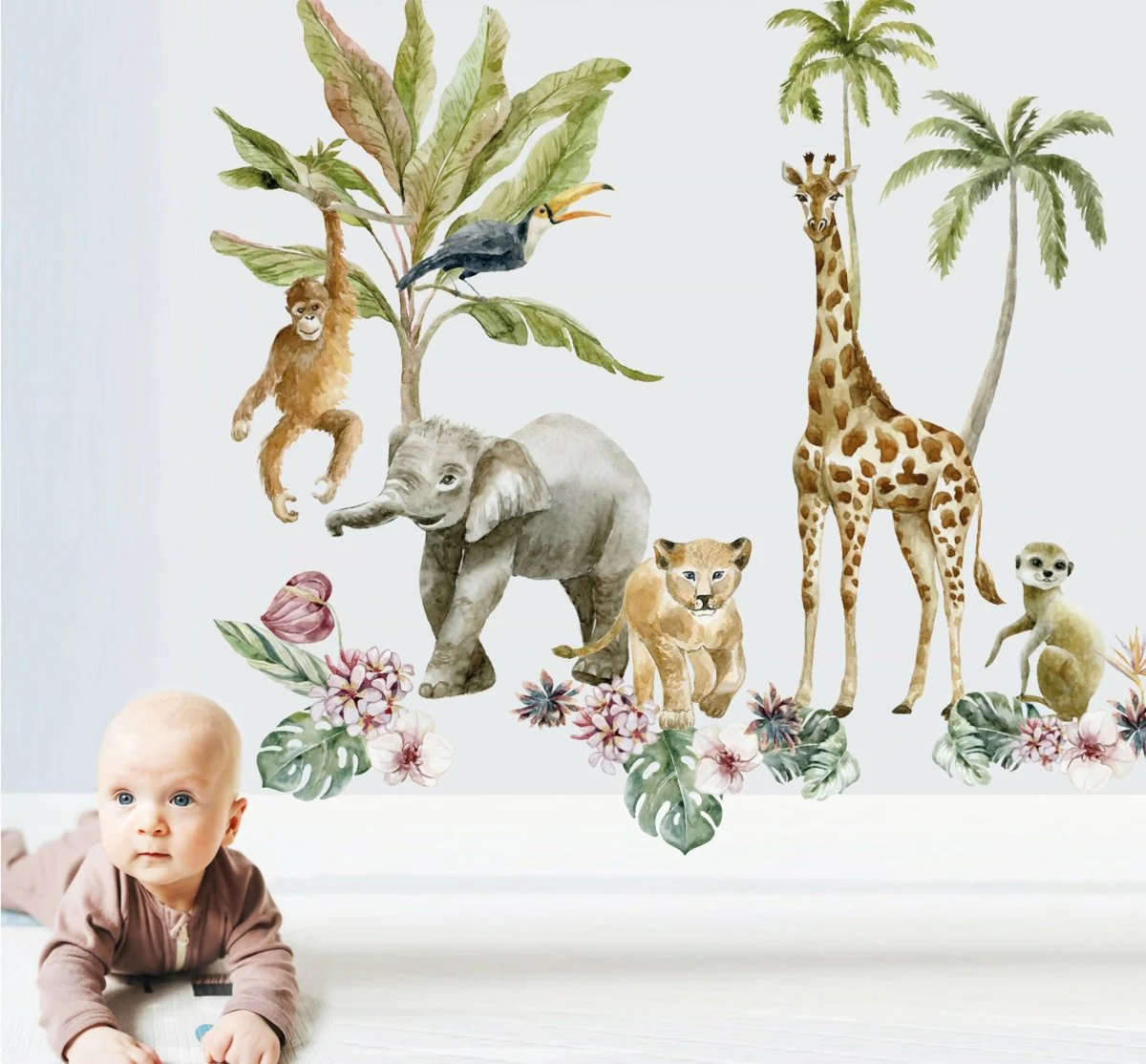 Live Vida Tropical Safari Semi-Circle Wall Sticker - Image 4