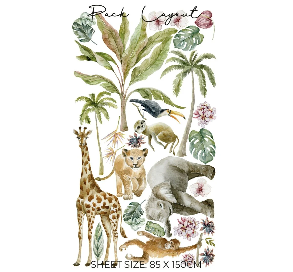 Live Vida Tropical Safari Semi-Circle Wall Sticker - Image 5