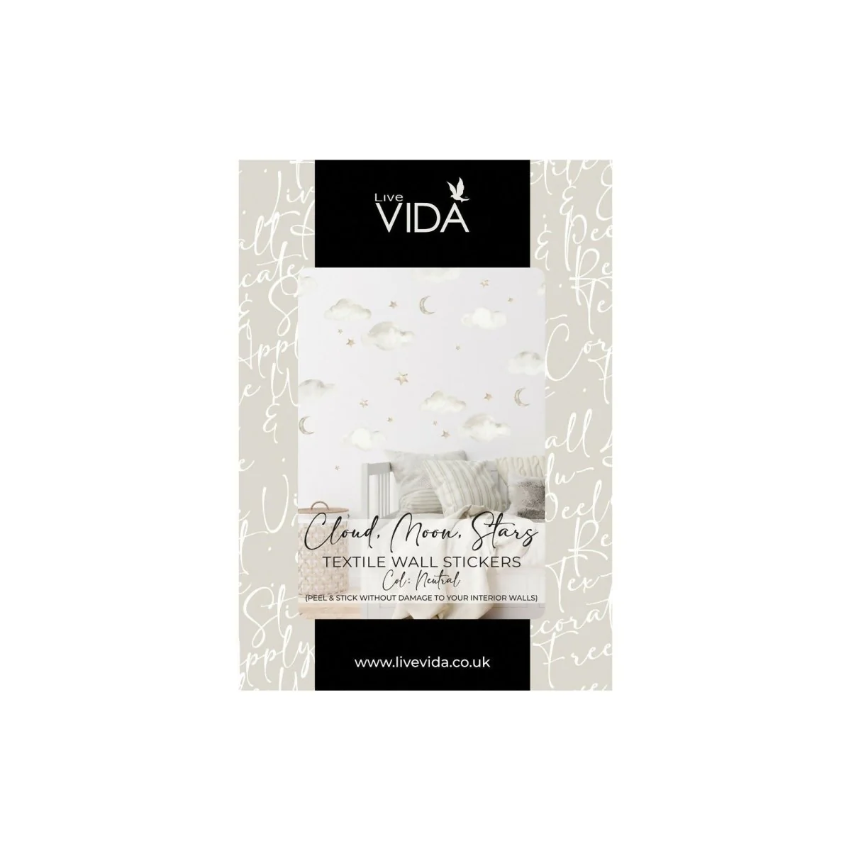 Live Vida Wall Stickers Cloud & Moon & Stars A4 - Image 4