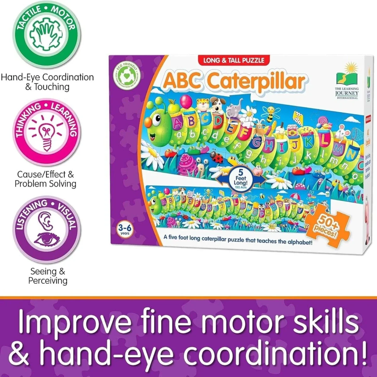 Long & Tall Puzzle ABC Caterpillar Letters - Image 2
