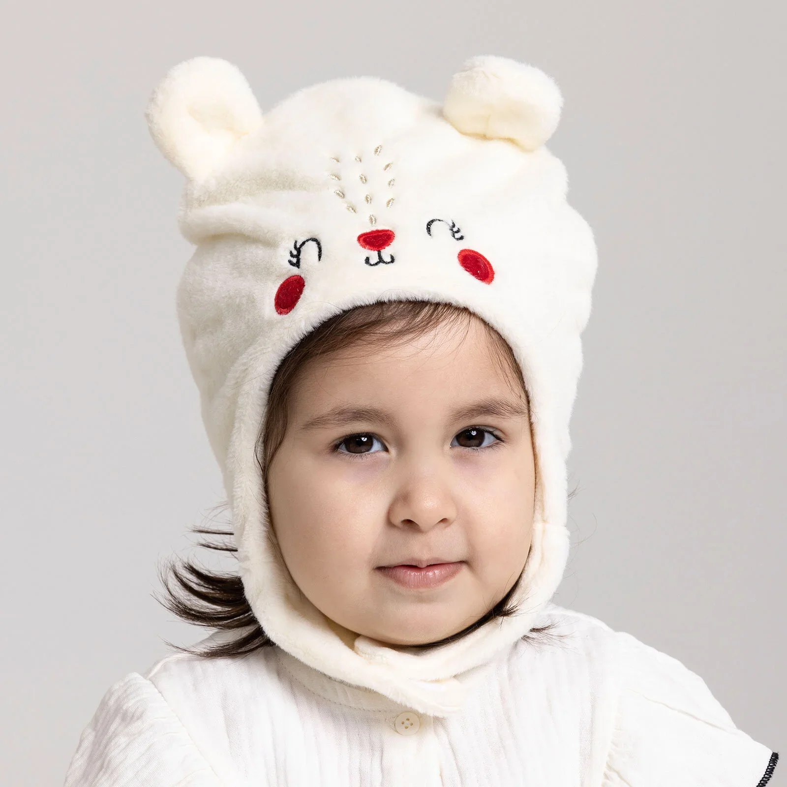 Luess Girl Beanie - Ecru - Image 3