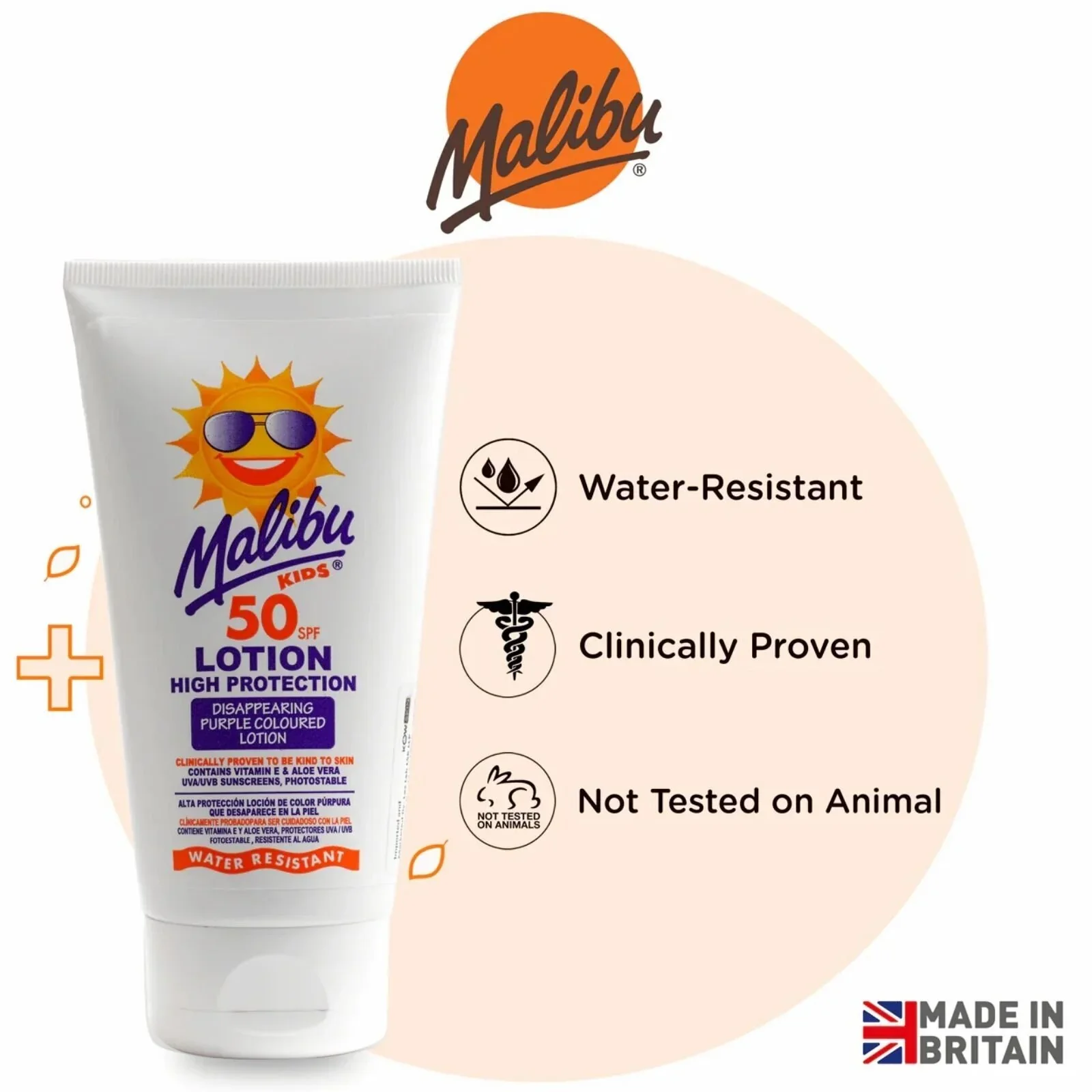 Malibu Sun SPF50 Kids Lotion 150ml - Image 3