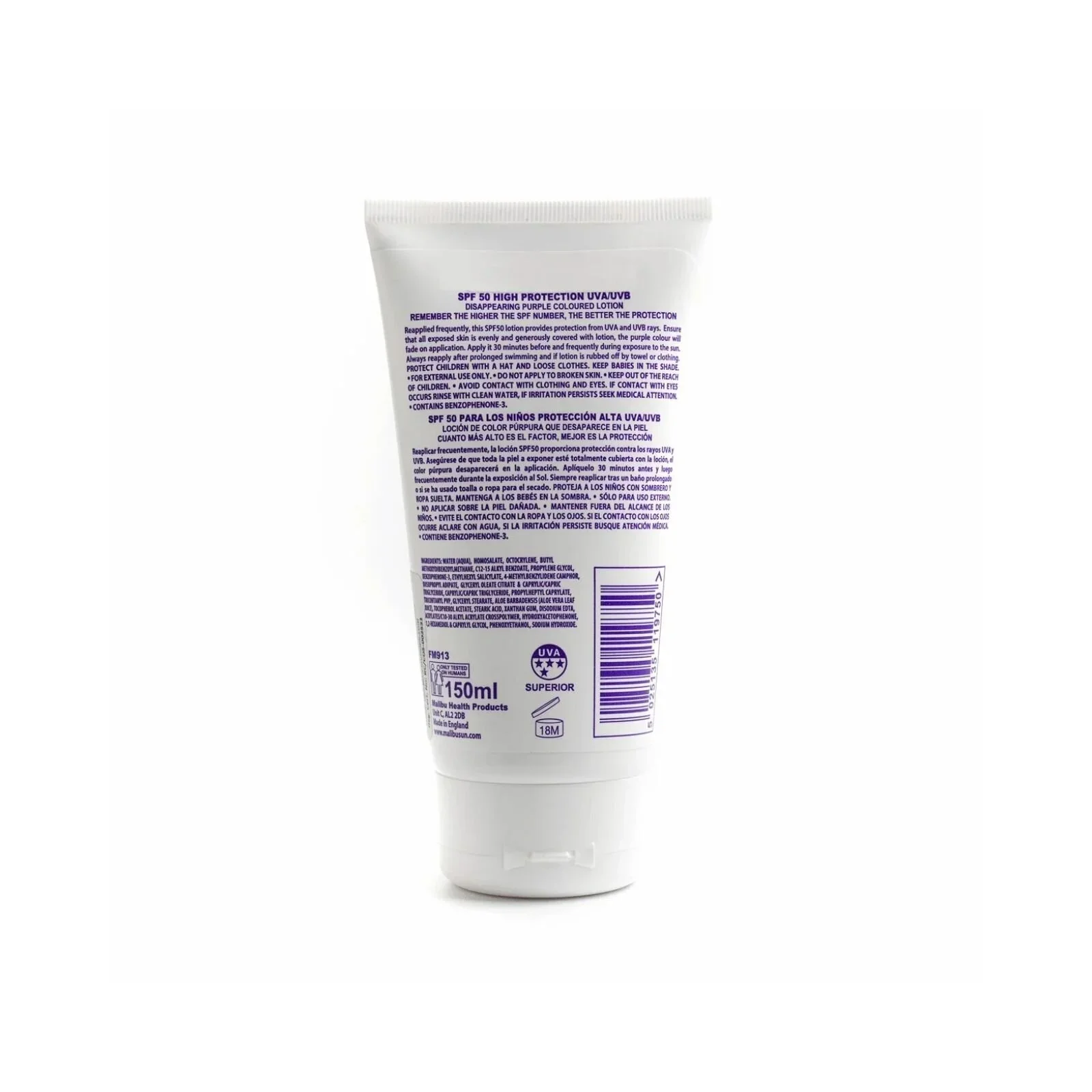 Malibu Sun SPF50 Kids Lotion 150ml - Image 6