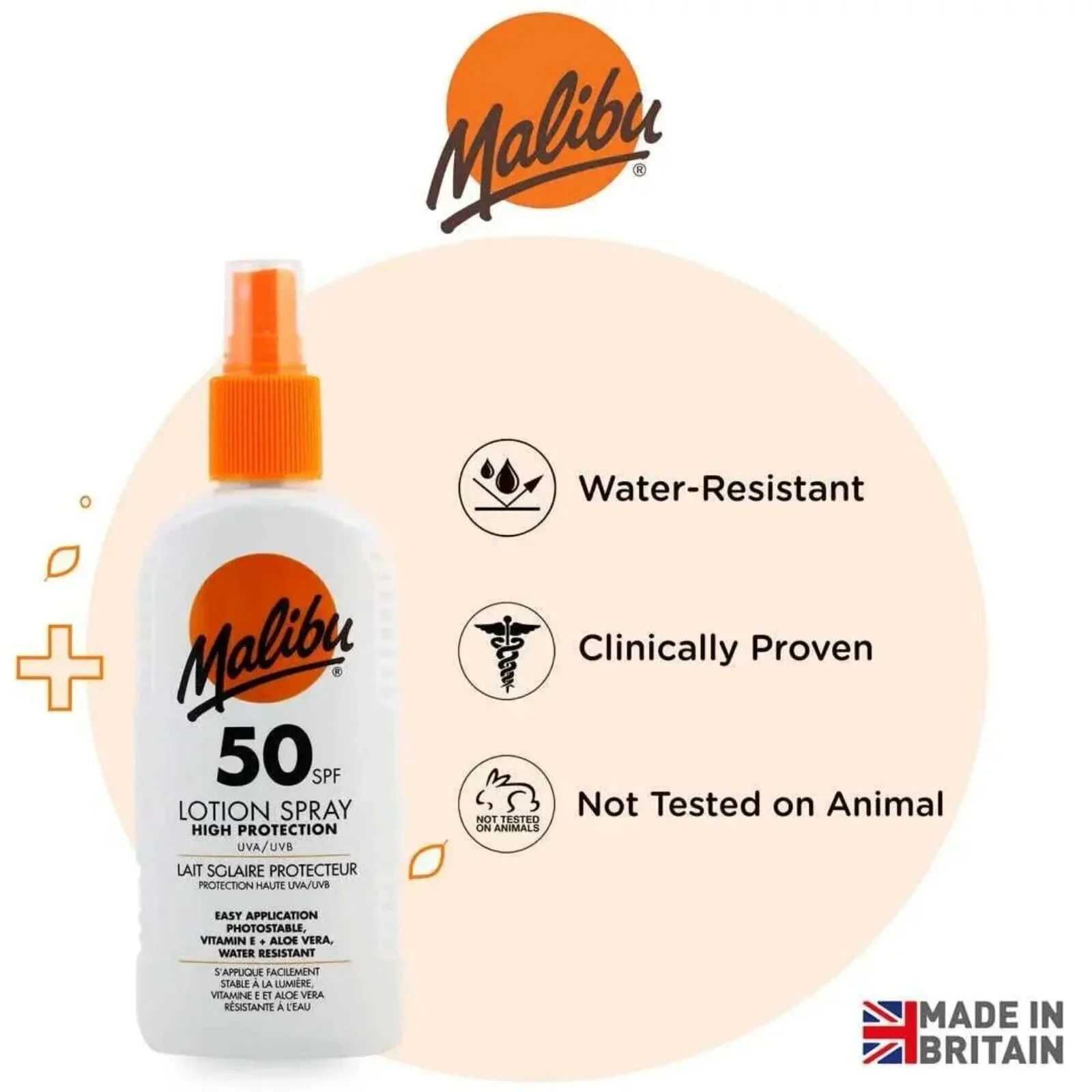 Malibu Sun SPF50 Kids Lotion Spray 200ml - Image 3