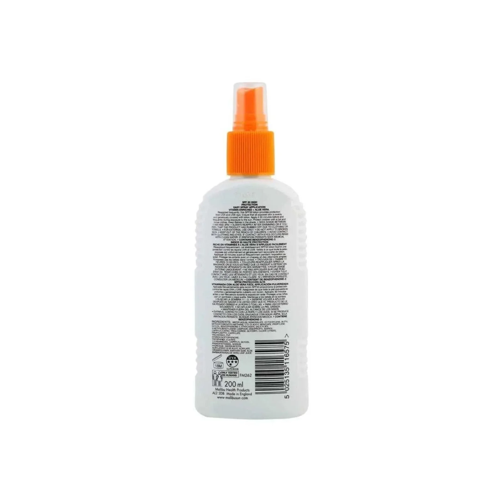 Malibu Sun SPF50 Kids Lotion Spray 200ml - Image 6