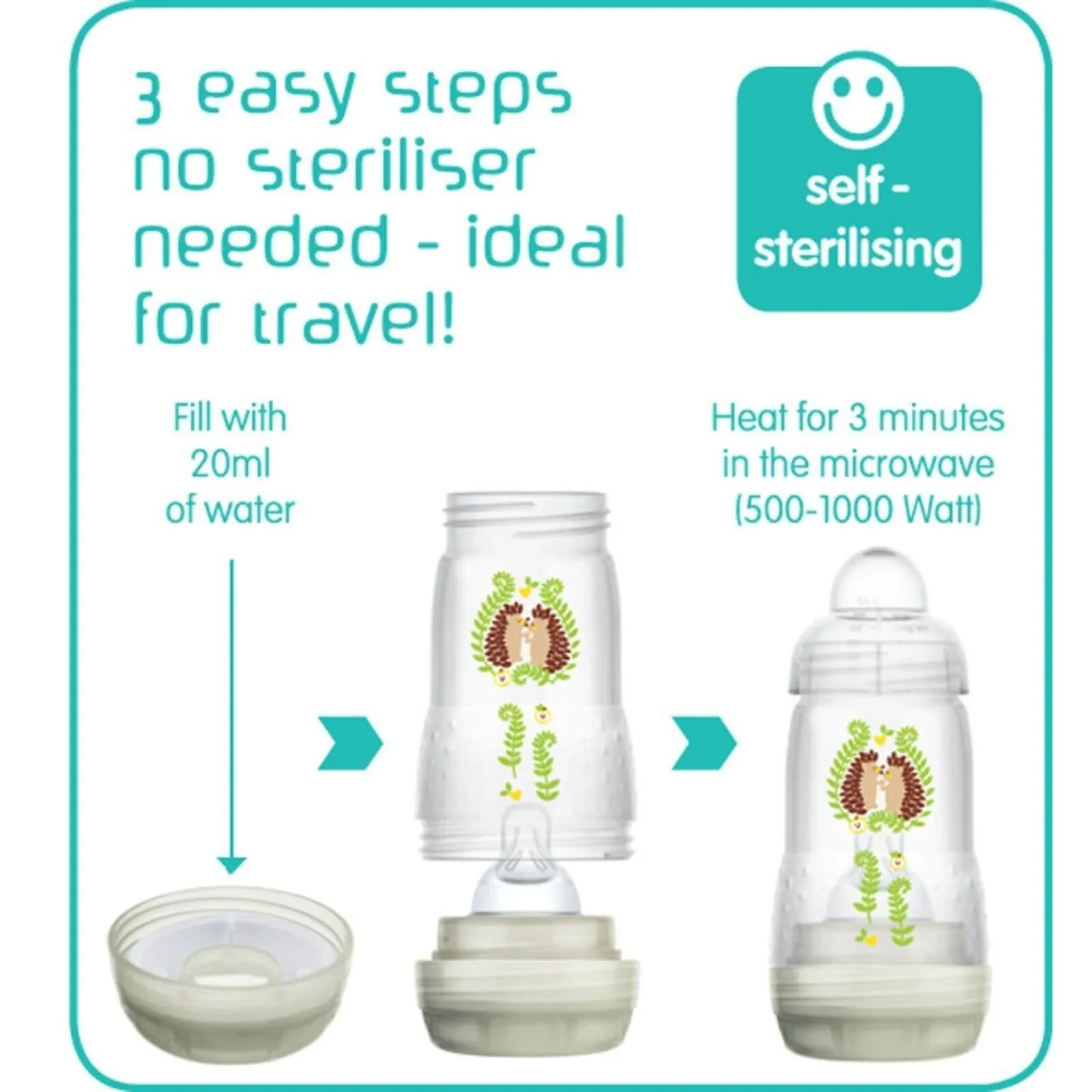 MAM Easy Start Anti-Colic Bottle 160ml Pack of 3 - Blue - Image 2