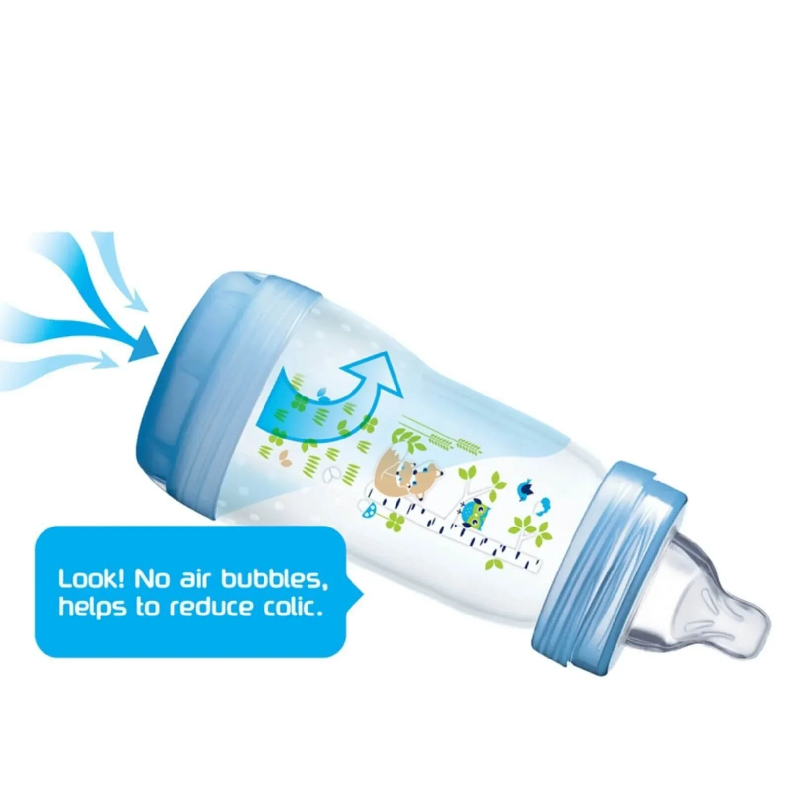 MAM Easy Start Anti-Colic Bottle 160ml Pack of 3 - Blue - Image 3