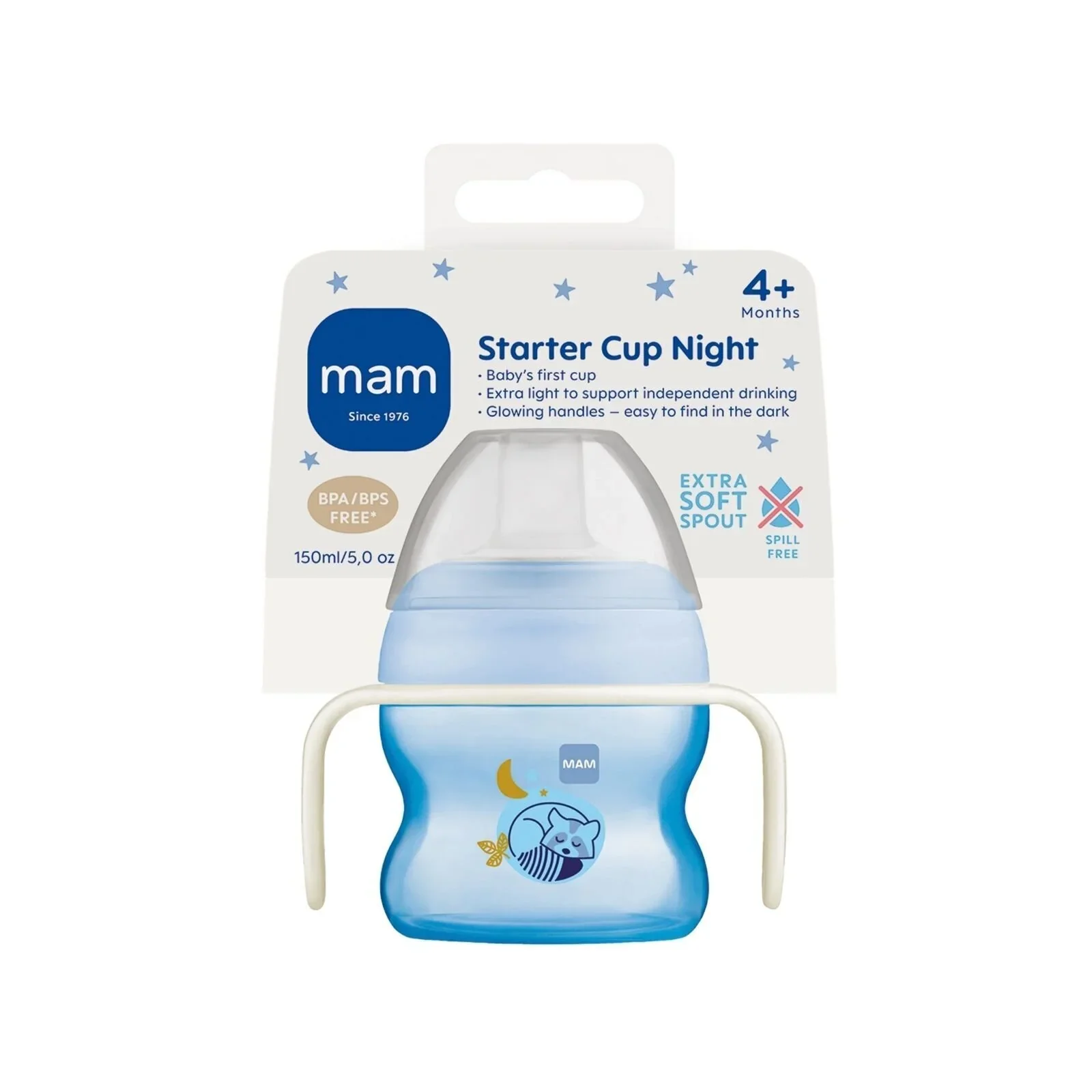 MAM Starter Cup & Glow with Handles 150ml - Blue - Image 2