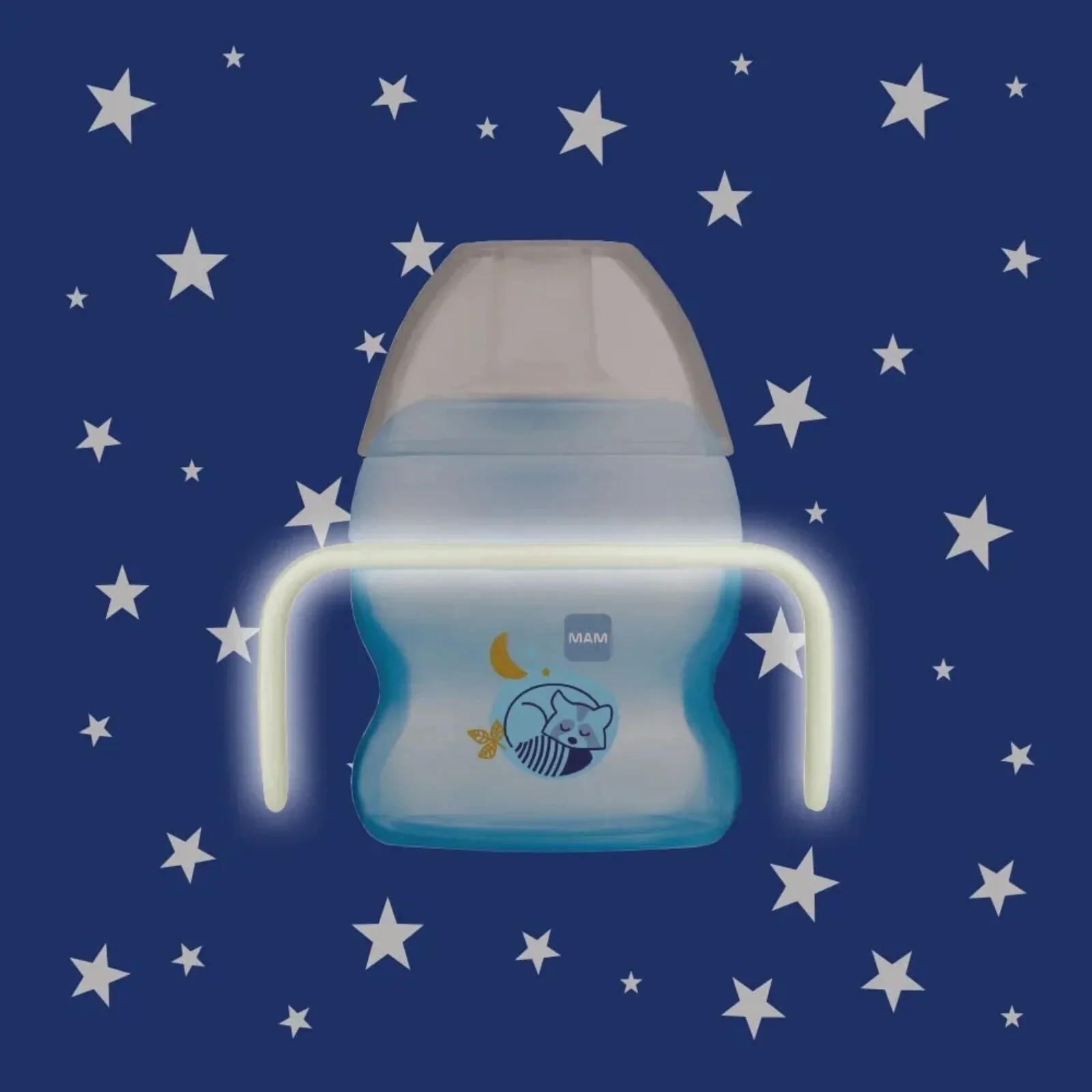 MAM Starter Cup & Glow with Handles 150ml - Blue - Image 5
