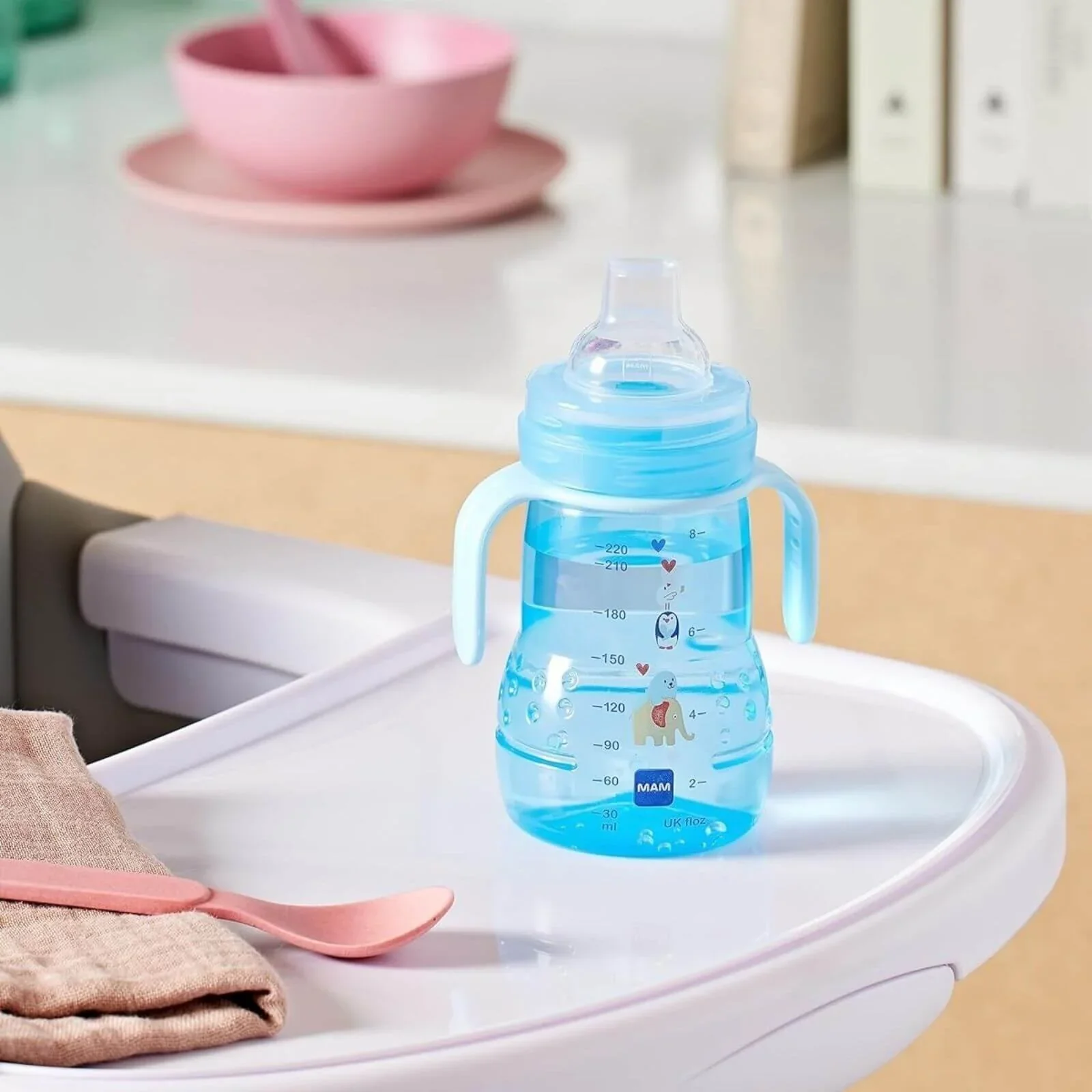 MAM Trainer Cup 2-in-1 220ml - Blue - Image 2