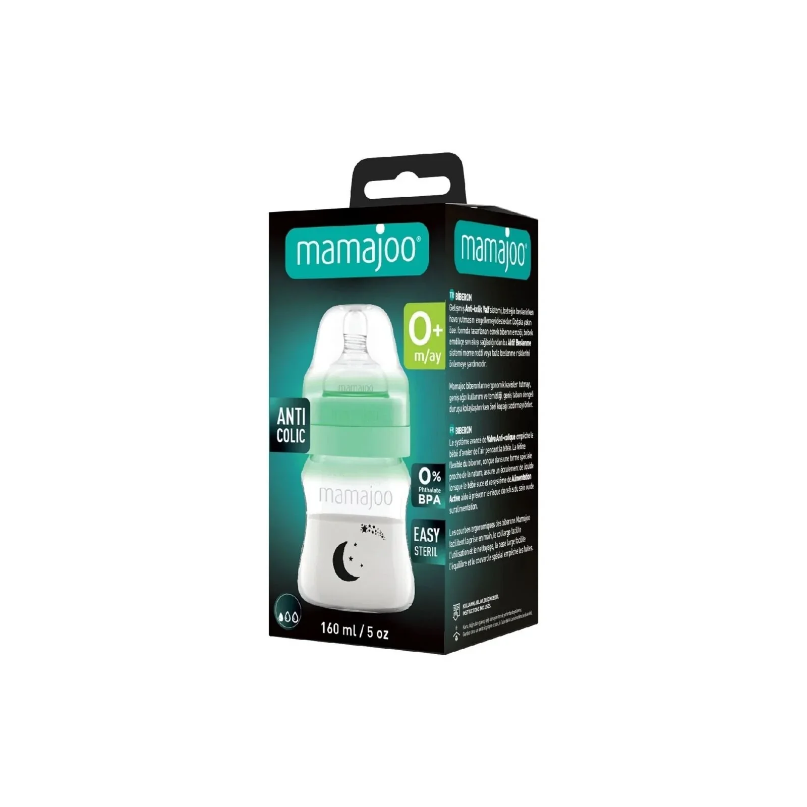 Mamajoo Anti-Colic Glow PP Baby Bottle 0+ Months 160ml - Image 7