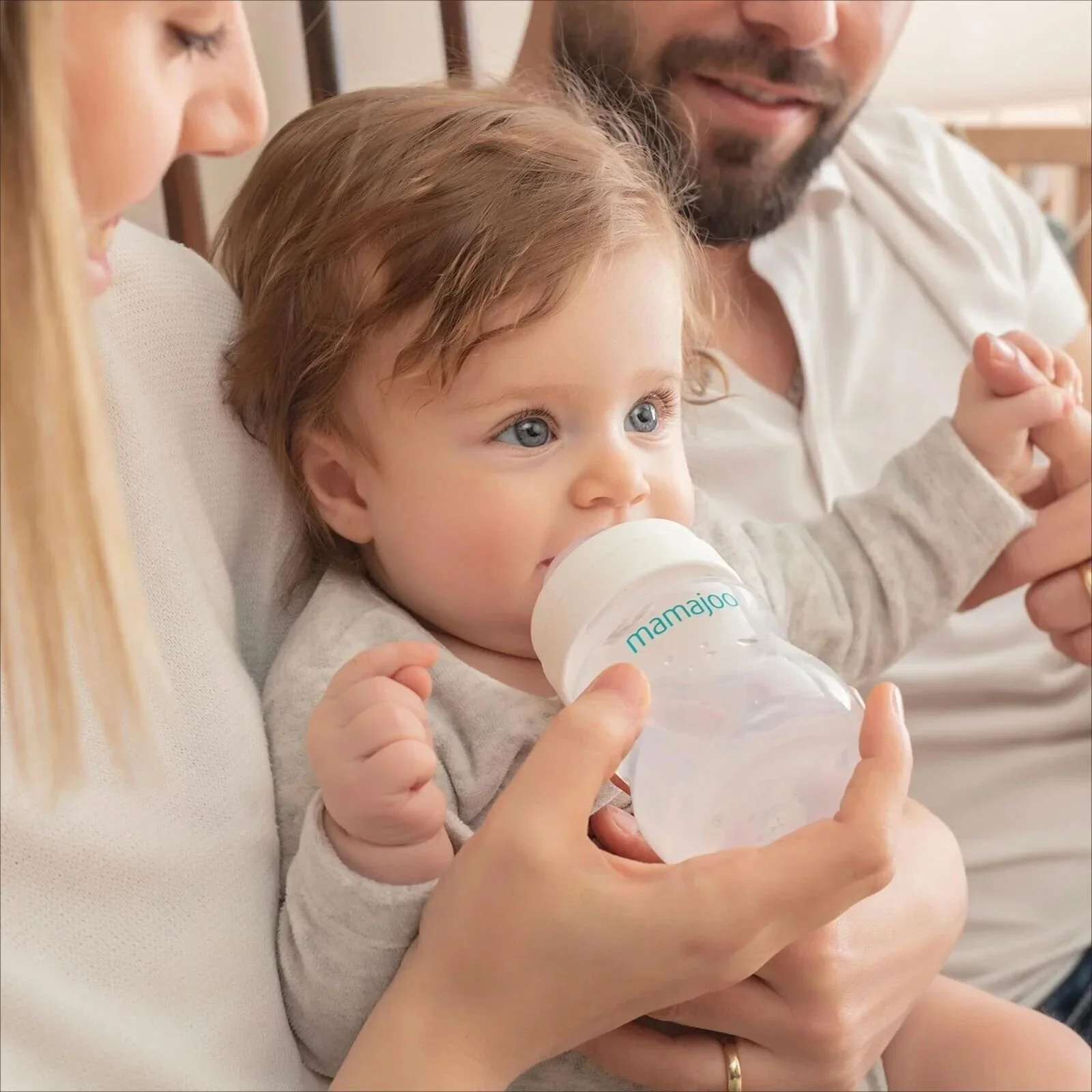 Mamajoo Anti-Colic PP Baby Bottle Slow Flow 0+ months 150ml - Silver - Image 7