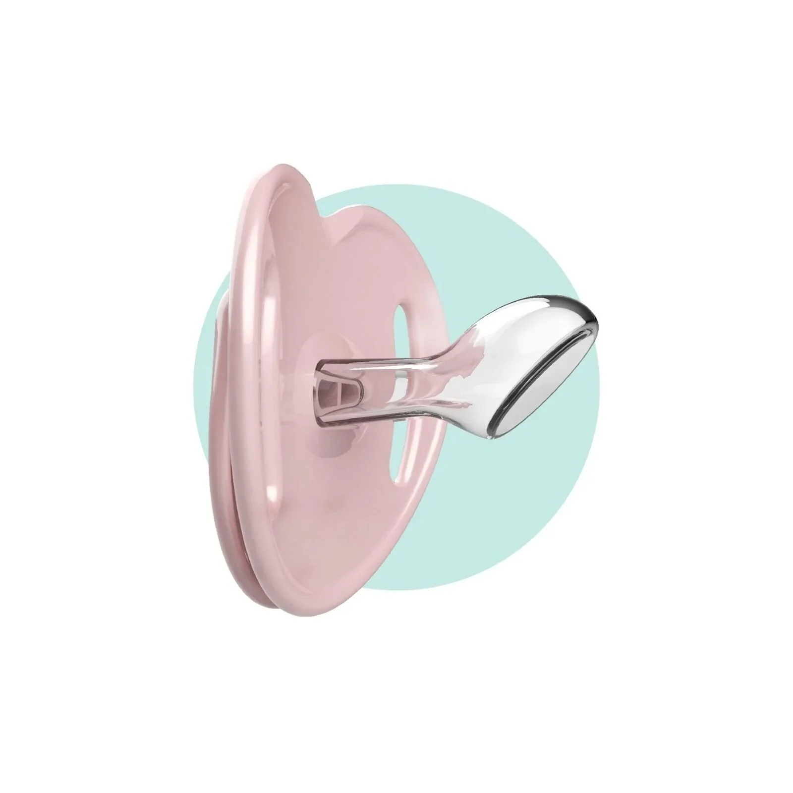 Mamajoo Orthodontic Soothers with Steriliser Box 12+ months Pack of 2 - Powder Pink & Blush - Image 3