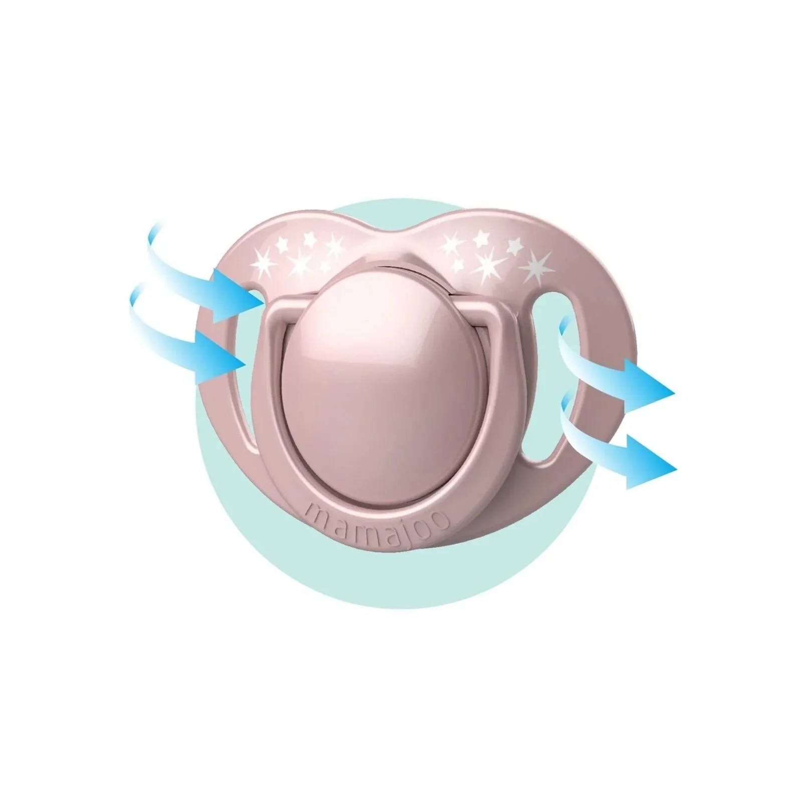 Mamajoo Orthodontic Soothers with Steriliser Box 6+ months Pack of 2 - Powder Pink & Blush - Image 5