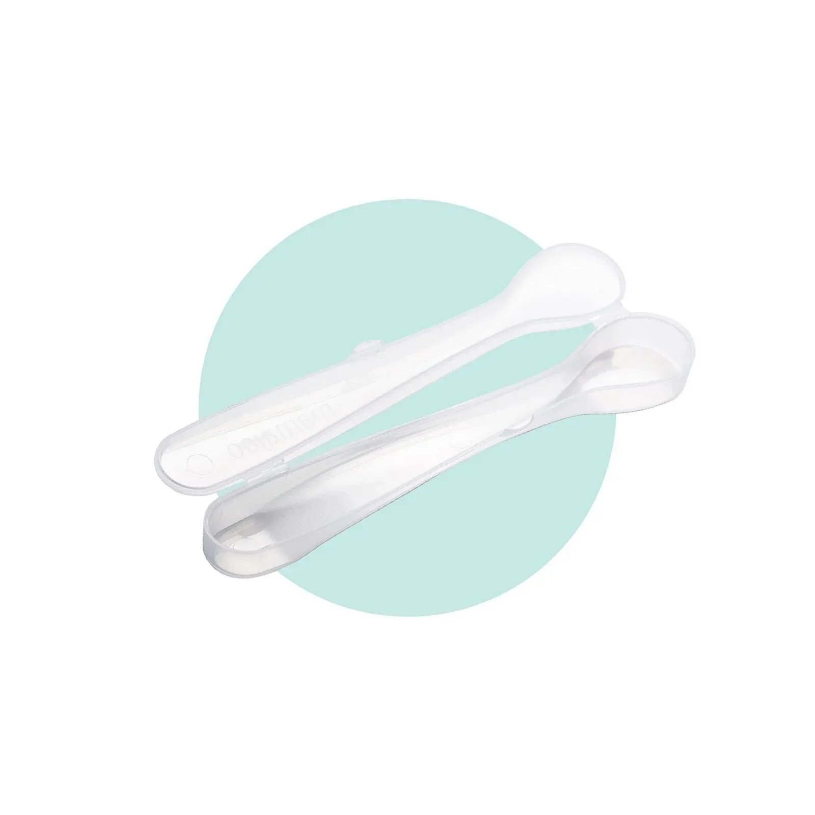 Mamajoo Silicone Spoons with Case Pack of 2 - Green & Blue - Image 4