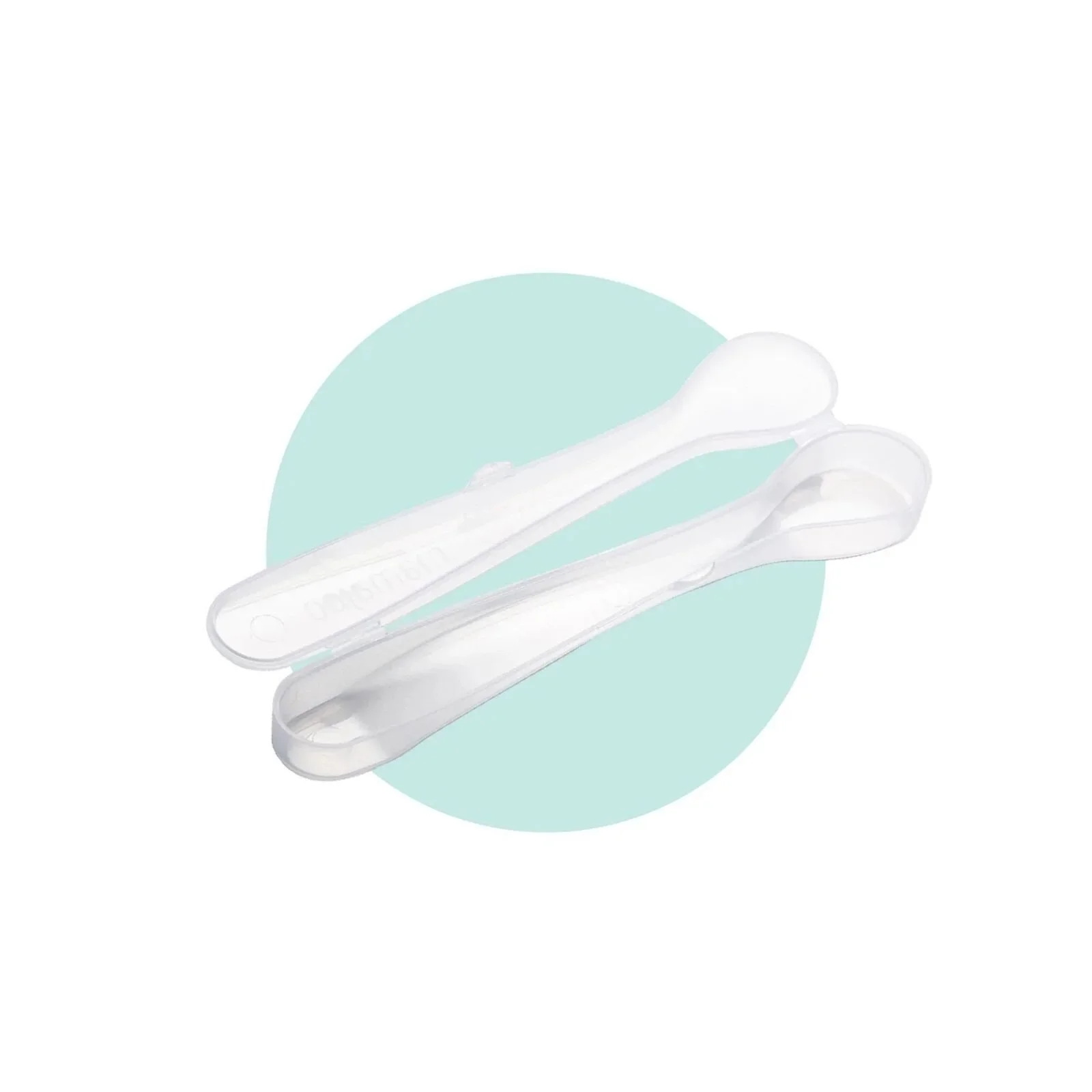 Mamajoo Silicone Spoons with Case Pack of 2 - Powder Pink & Blush - Image 4