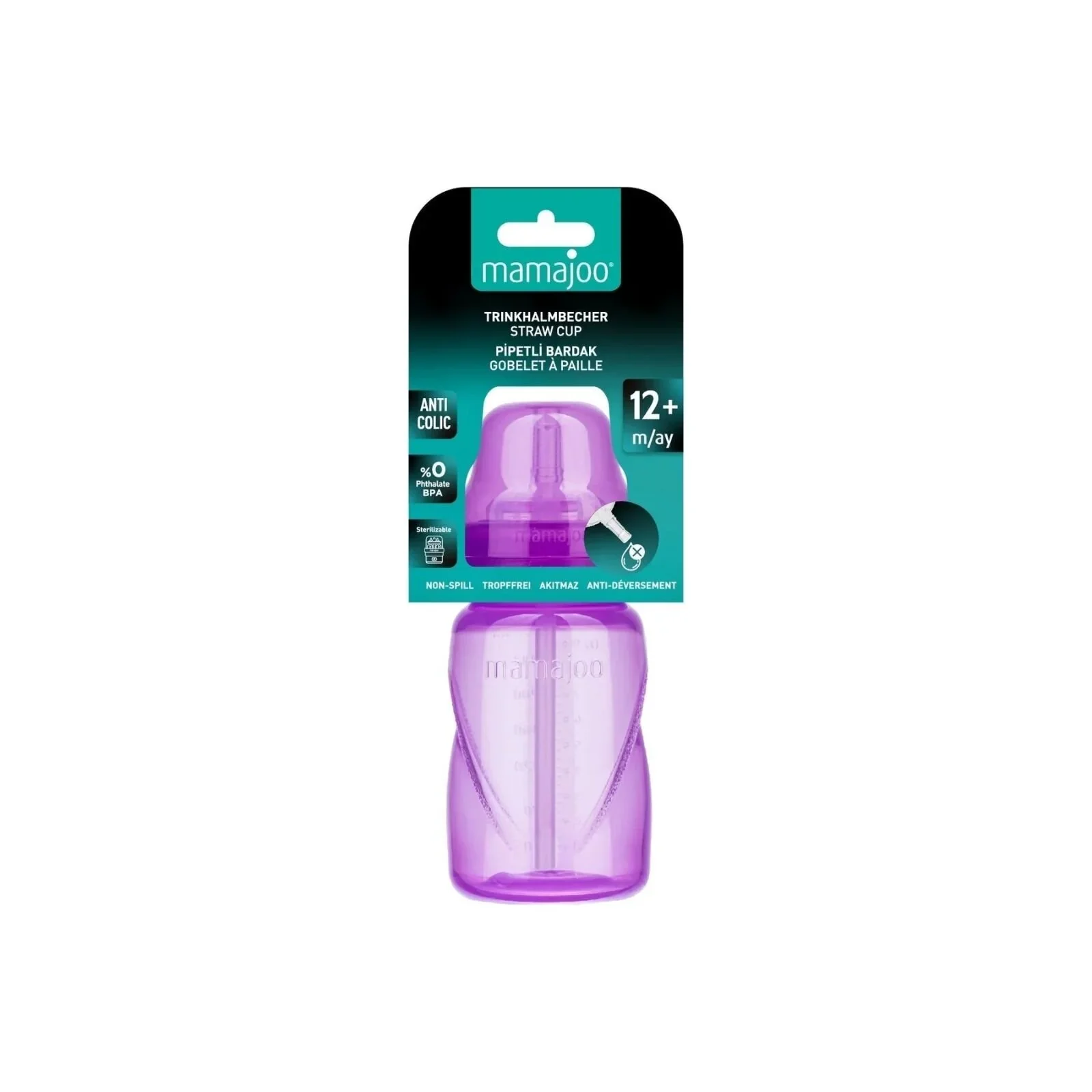 Mamajoo Training Cup 12+ months 270ml - Purple - Image 6