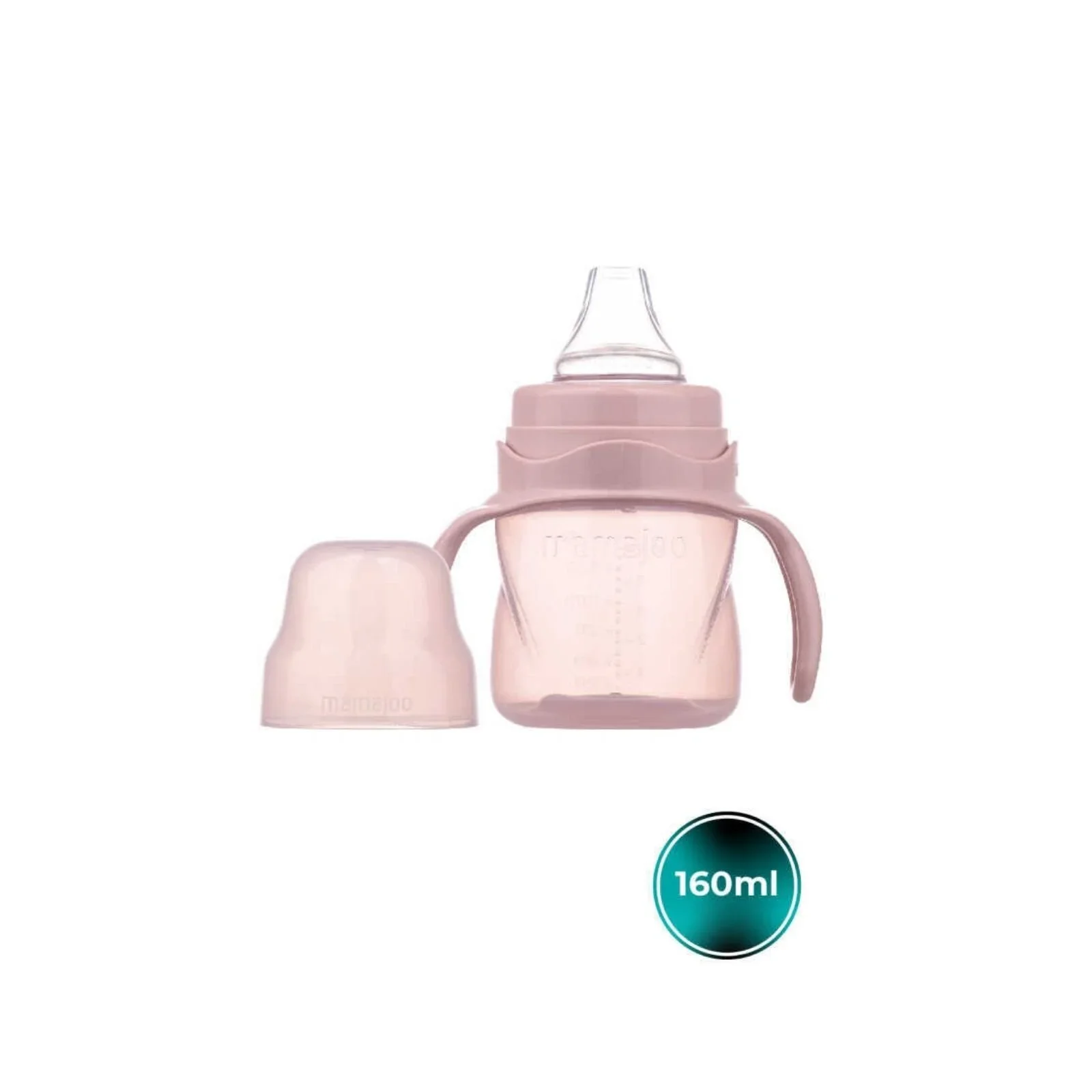 Mamajoo Training Cup with Handles 6+ months 160ml - Powder Pink - Image 2